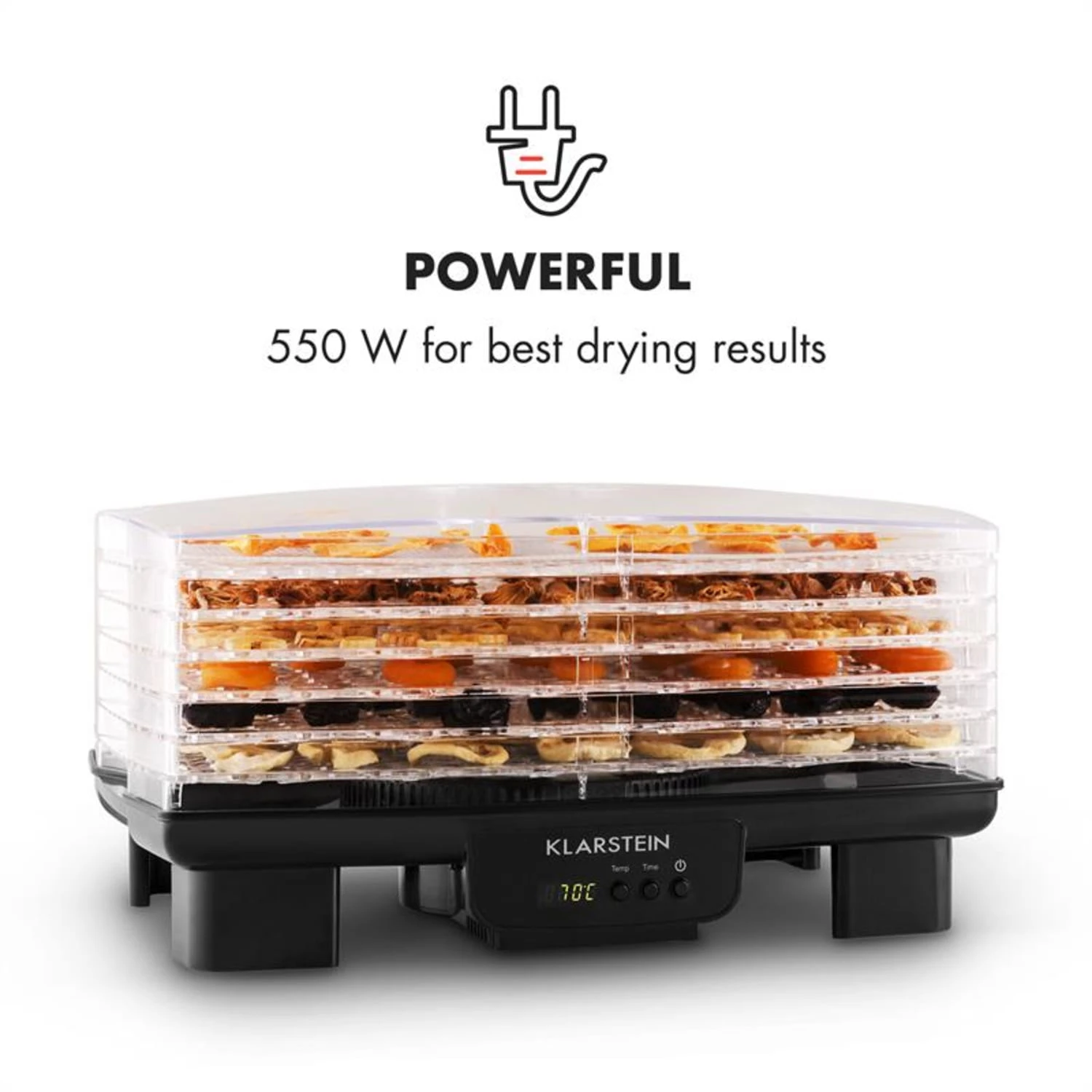 Bananarama Dörrautomat Schwarz 550W Trockner Dehydrator 6 Etagen – Bild 4