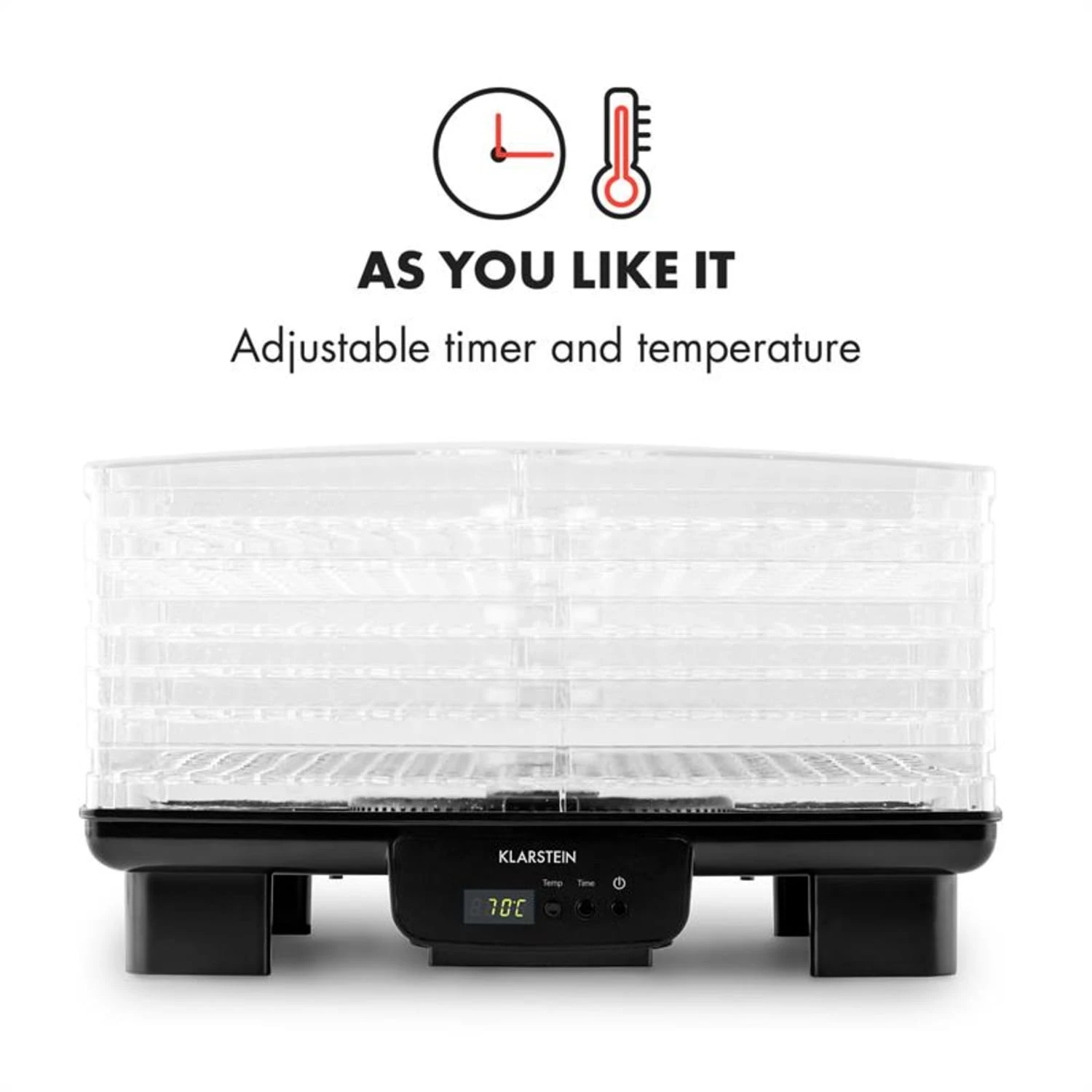 Bananarama Dörrautomat Schwarz 550W Trockner Dehydrator 6 Etagen – Bild 5