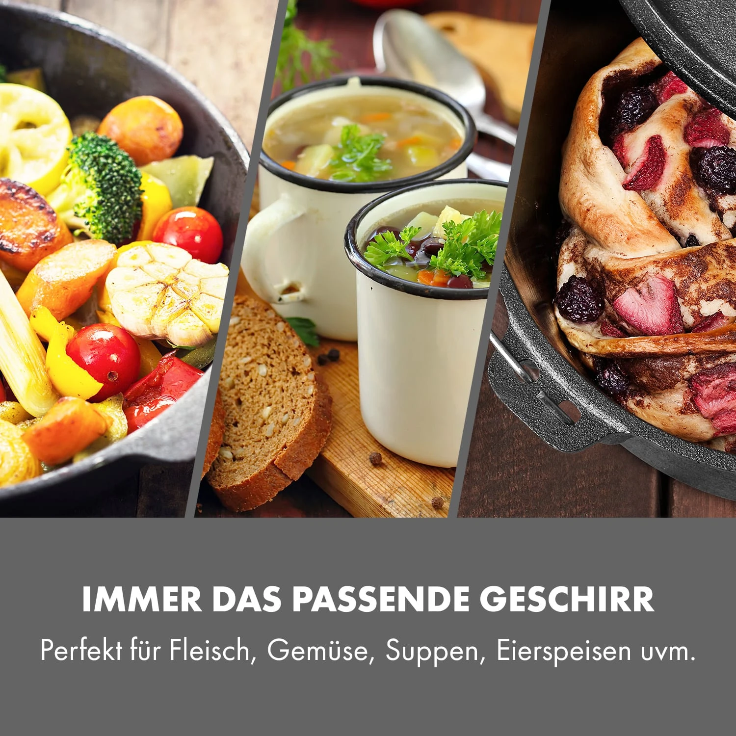 Hotrod 85 Dutch Oven BBQ-Topf 9 Qt / 8,5 Liter Gusseisen Schwarz – Bild 3