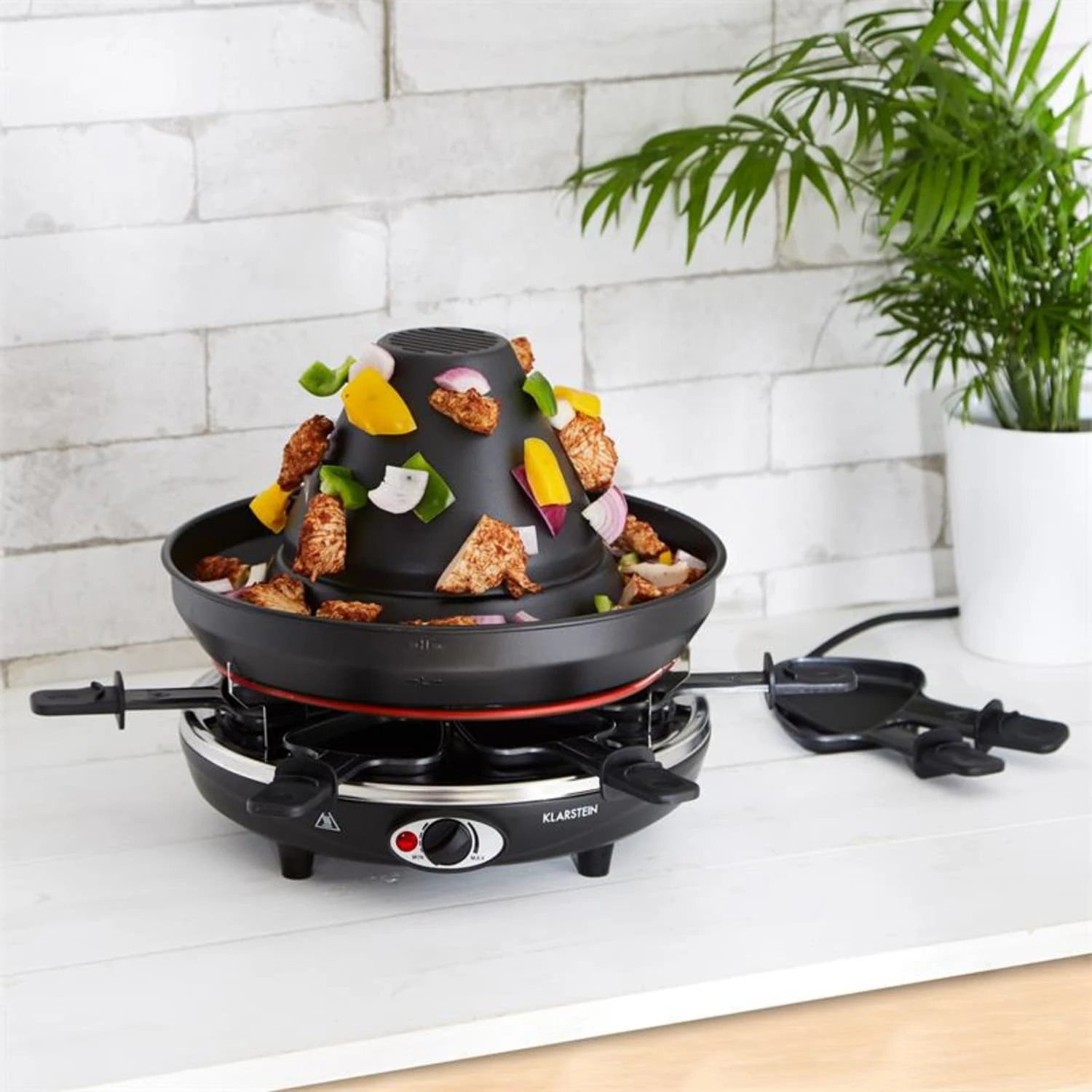 Taste Volcano Tartarengrill Raclettegrill 1500 W 6 Personen Schwarz – Bild 2