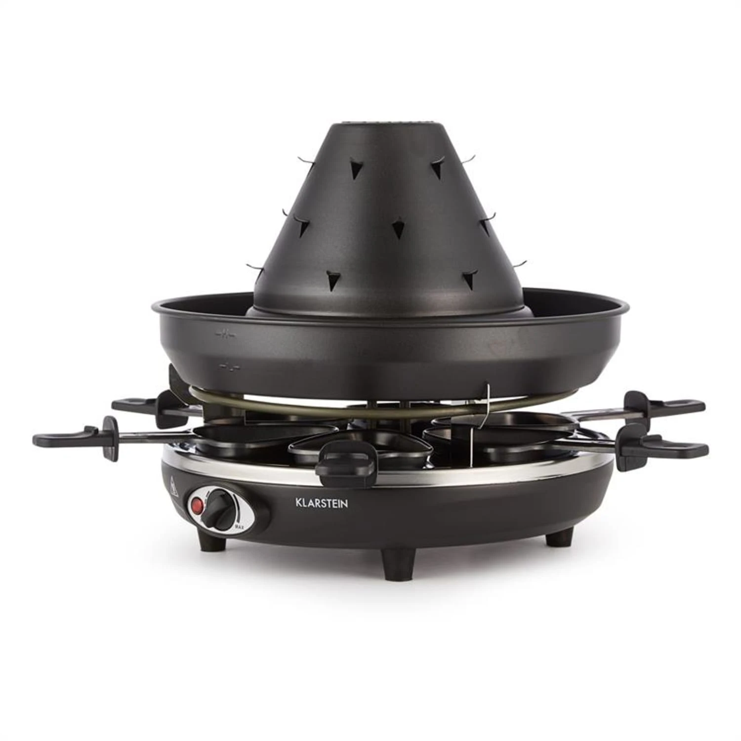 Taste Volcano Tartarengrill Raclettegrill 1500 W 6 Personen Schwarz – Bild 6