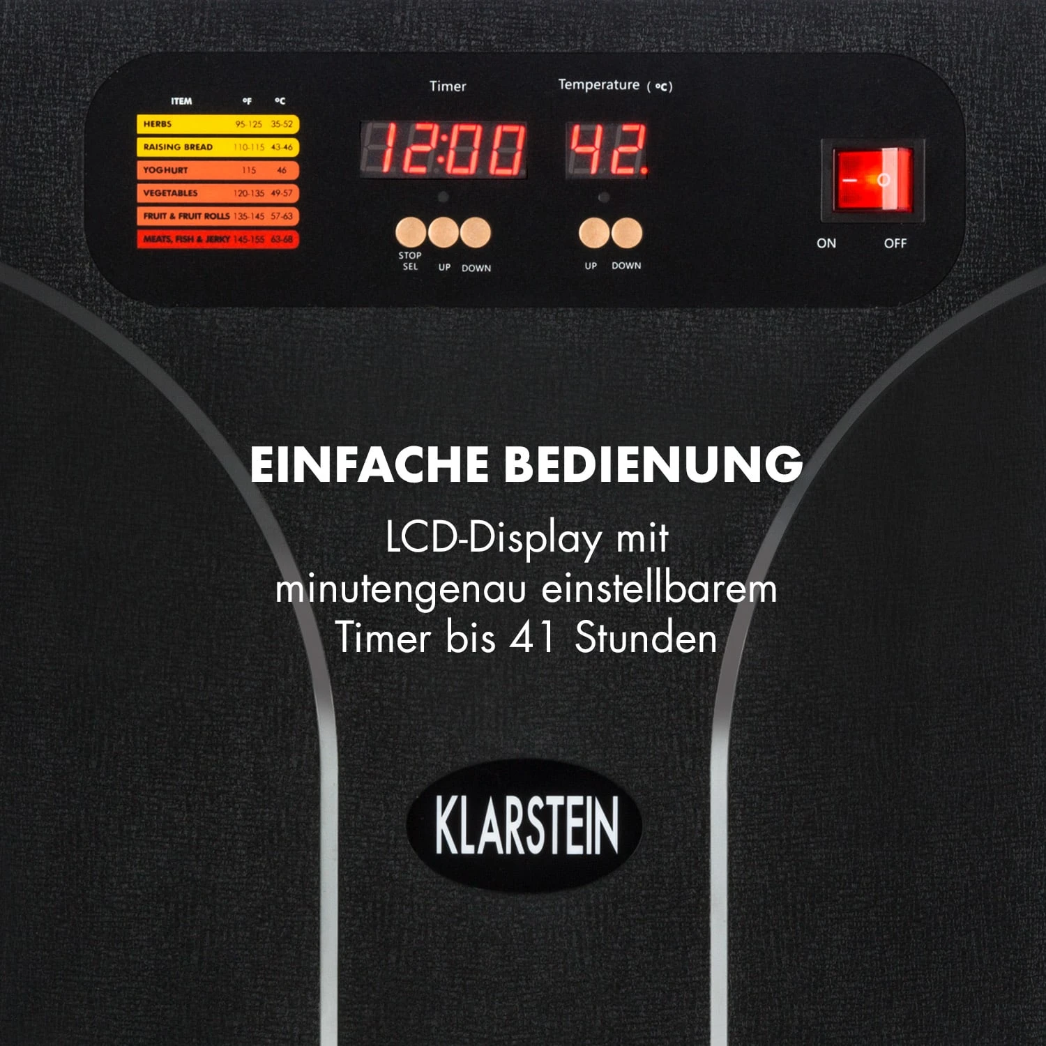 Fruit Jerky 14 Dörrautomat 1000W 30 Bis 70 °C 14 Etagen LC-Display – Bild 3