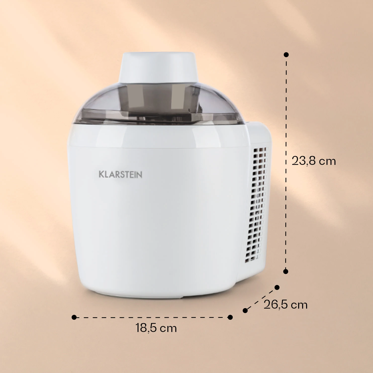 Schneeflöckchen Eiscremebereiter Thermoelektrisch 700ml Leise Weiß – Bild 7