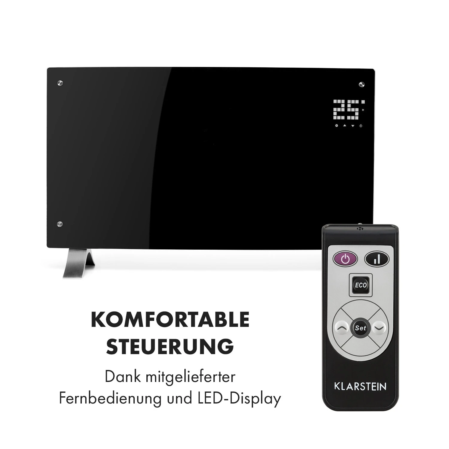 Bornholm Curved Konvektions-Heizgerät Thermostat Timer 2000W – Bild 3