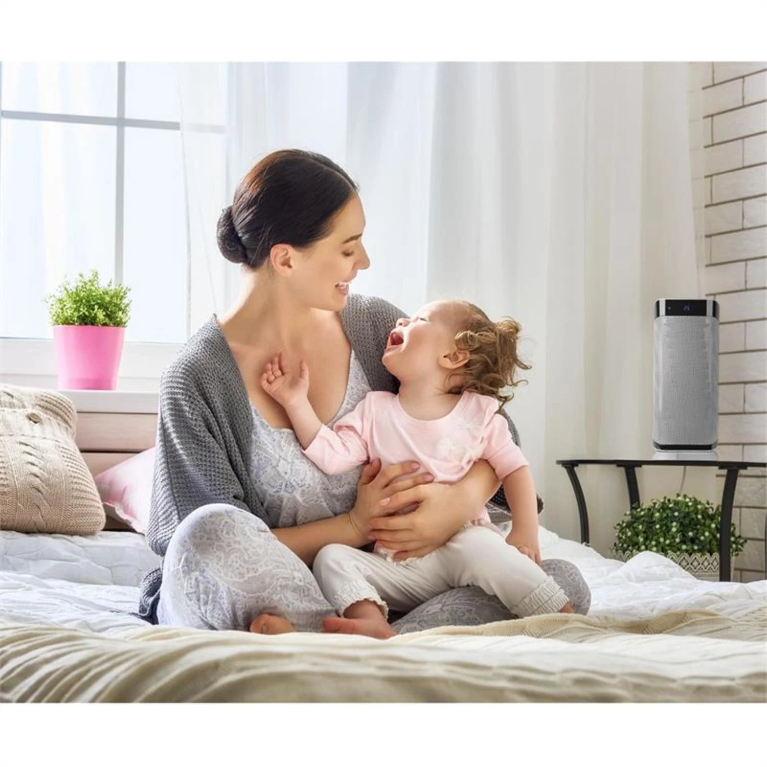 Chaval Heizturm 2.000 W Thermostat Timer Fernbedienung Weiß – Bild 2