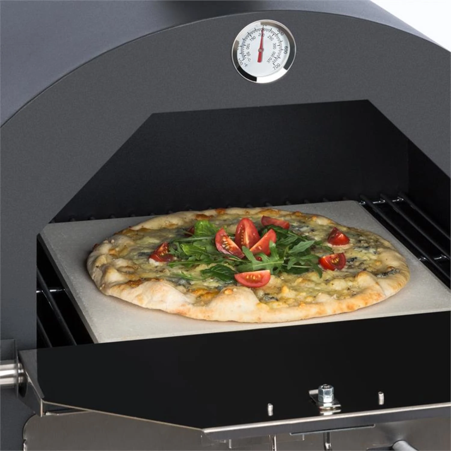 Pizzaiolo Perfetto Pizzastein 30,5x30,5cm Echtstein Schamott – Bild 2