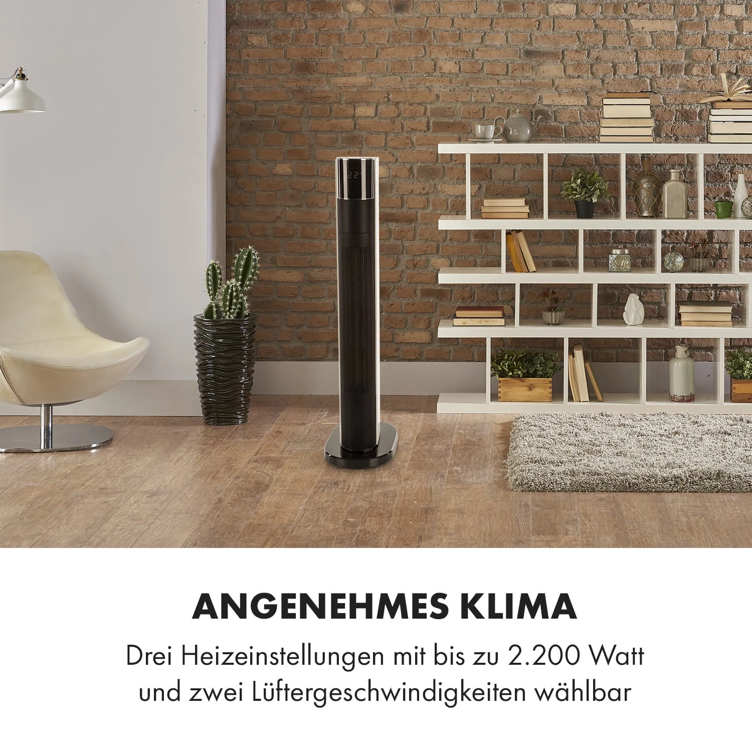 Hightower Heat Deluxe Heizlüfter Ventilator 2200W Thermostat 35°C – Bild 4