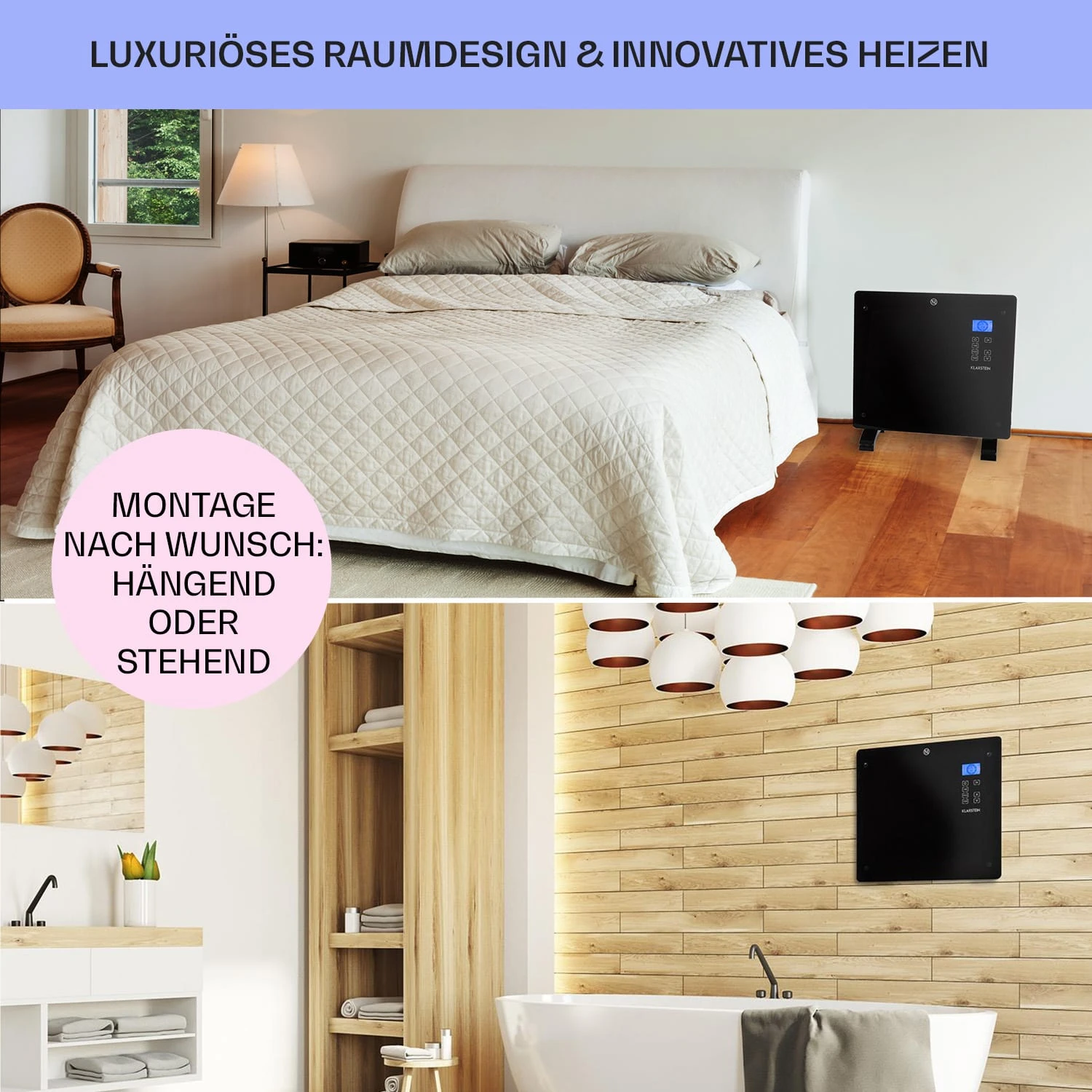 Norderney Konvektions-Heizgerät Thermostat Timer 1000W 20m² – Bild 7