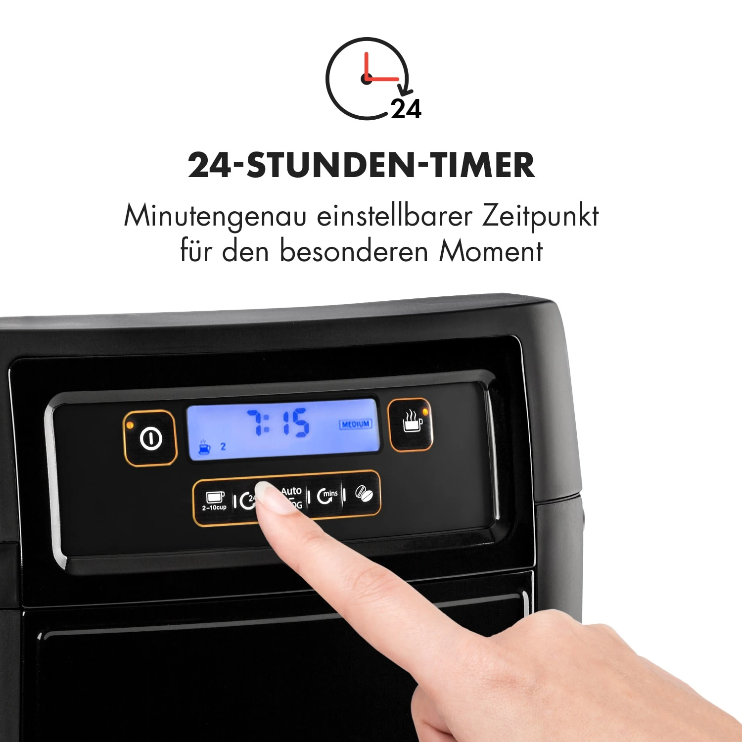 Aromatica II Set Kaffeemaschine, Mahlwerk, 1,25 L, Schwarz – Bild 5