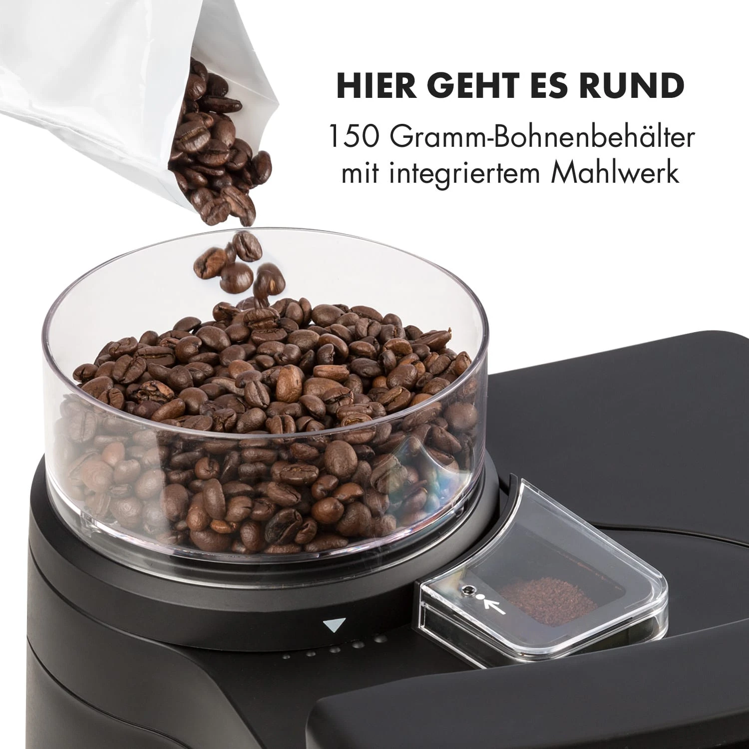 Aromatica II Set Kaffeemaschine, Mahlwerk, 1,25 L, Schwarz – Bild 8