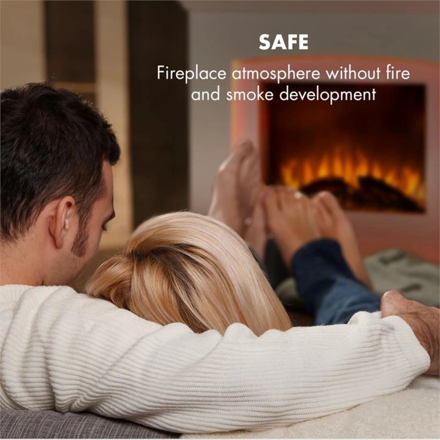 Aosta Light & Fire Elektrischer Kamin 1000/2000W Fernbedienung – Bild 2