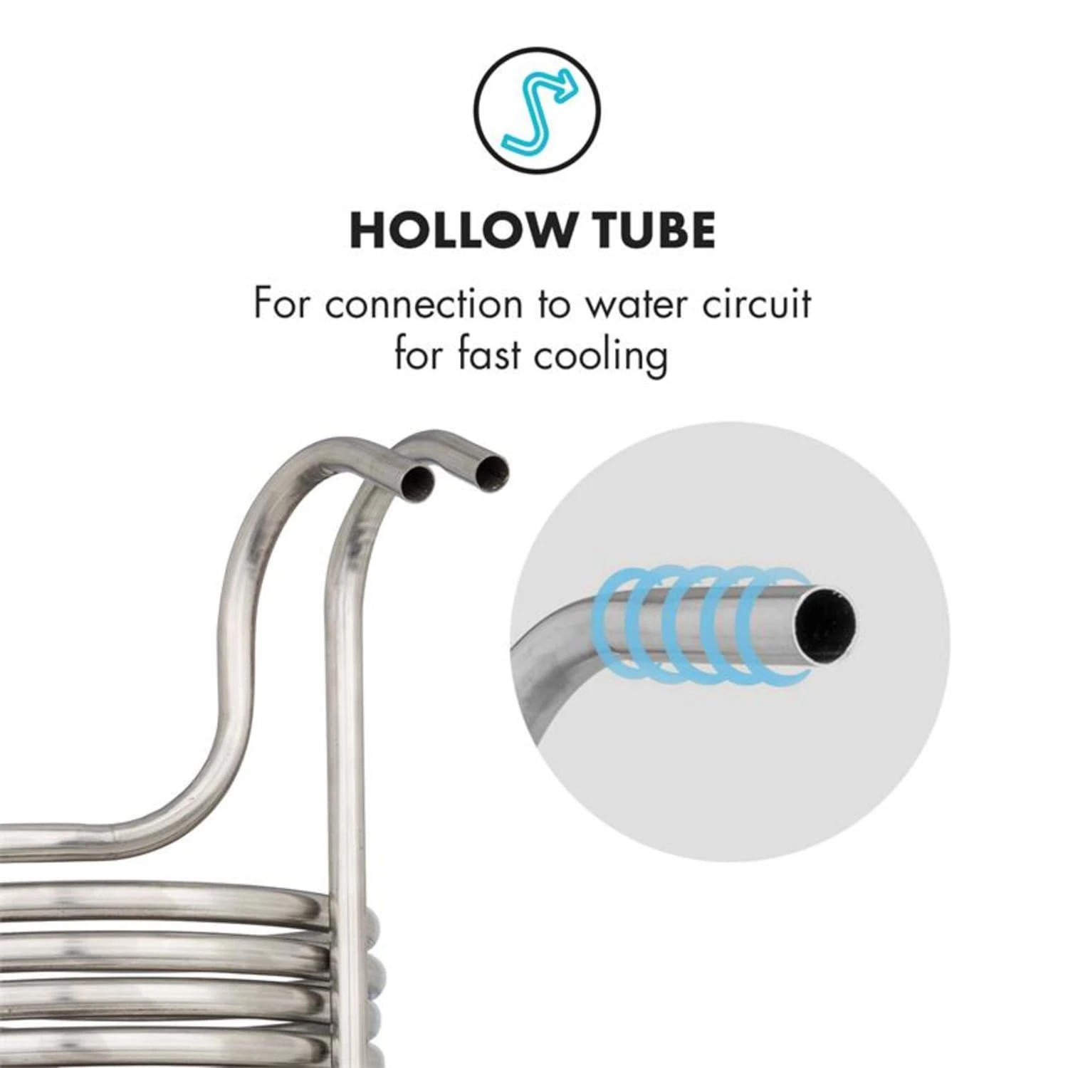 Chiller 12 Eintauchkühler Ø21,5 Cm 18 Schleifen 304 Edelstahl – Bild 4