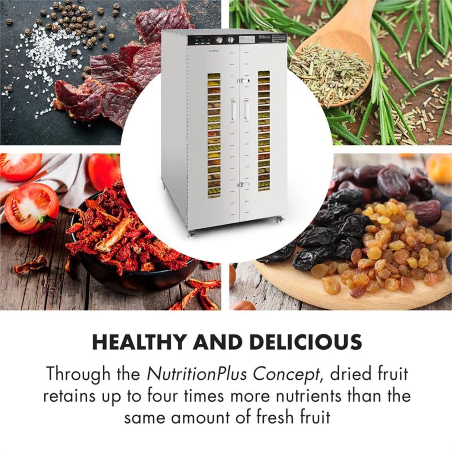 Master Jerky 24 Dörrautomat 5850W 40-90 °C 15h-Timer Edelstahl Silber – Bild 5