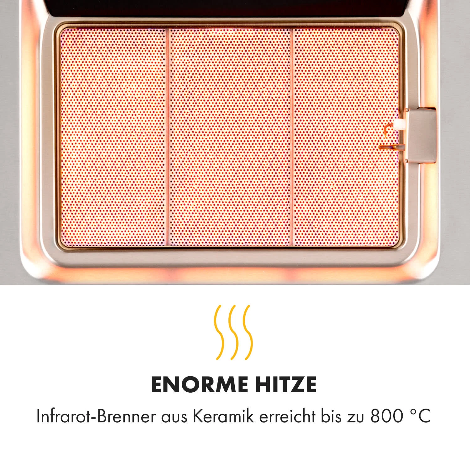 Crossfire Vertikaler Gasgrill 800°C Infrarot-Brenner 12.000 BTU Silber – Bild 5