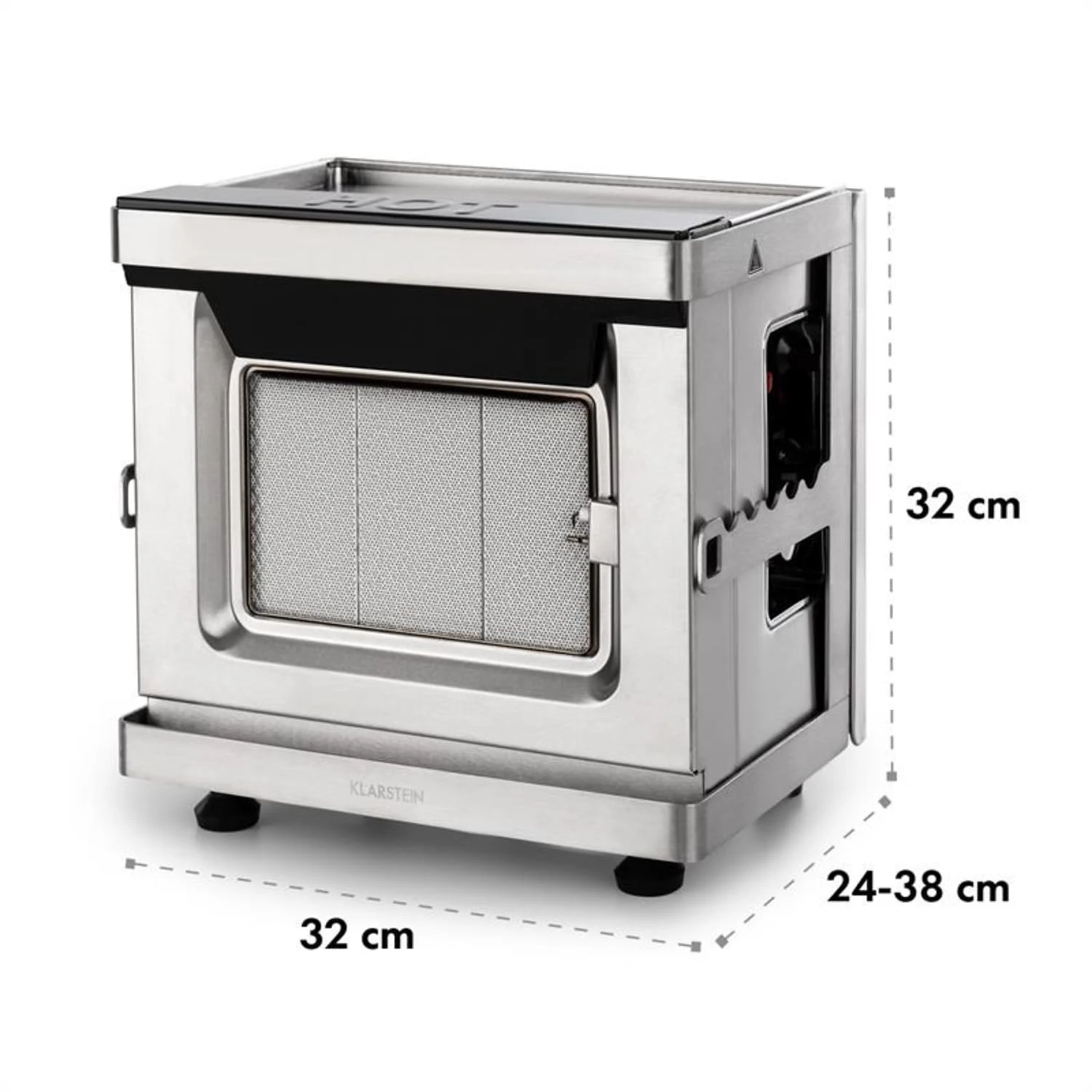 Crossfire Vertikaler Gasgrill 800°C Infrarot-Brenner 12.000 BTU Silber – Bild 11