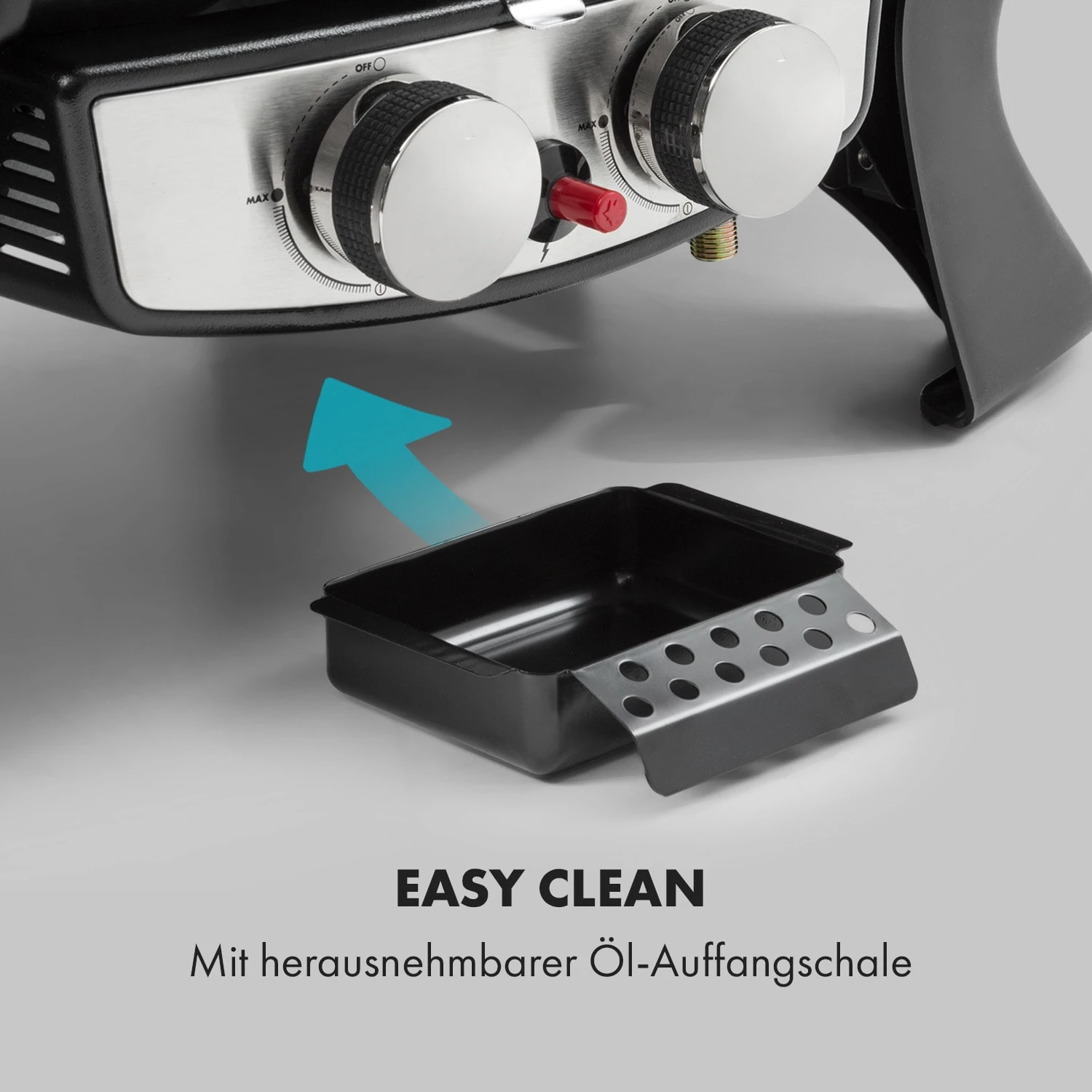 Parforce Duo Gasgrill 2 Brenner 4,4kW 15000BTU 300°C Grau – Bild 9