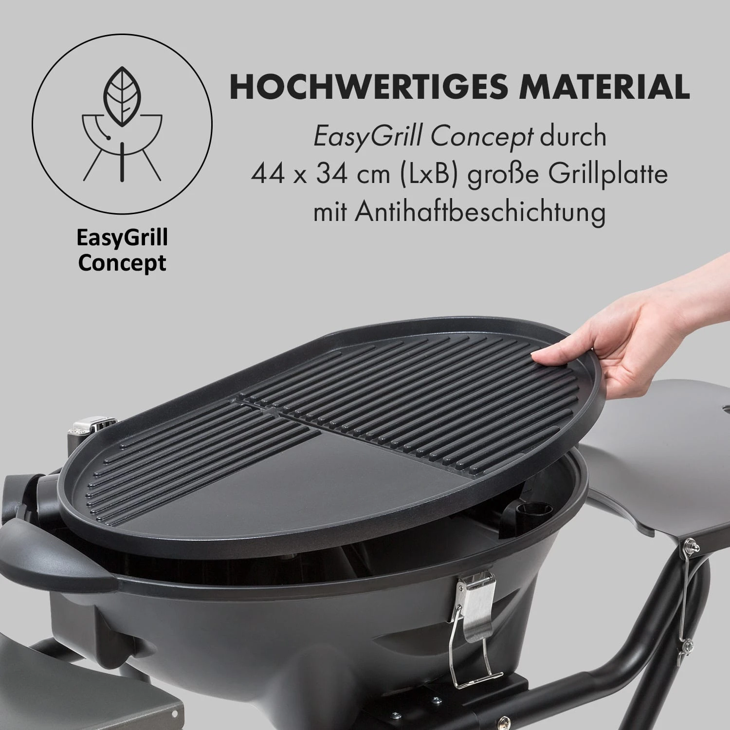 Tafelspitz Elektrogrill 2000/2400 W Antihaftbeschichtung Faltbar Mobil – Bild 4