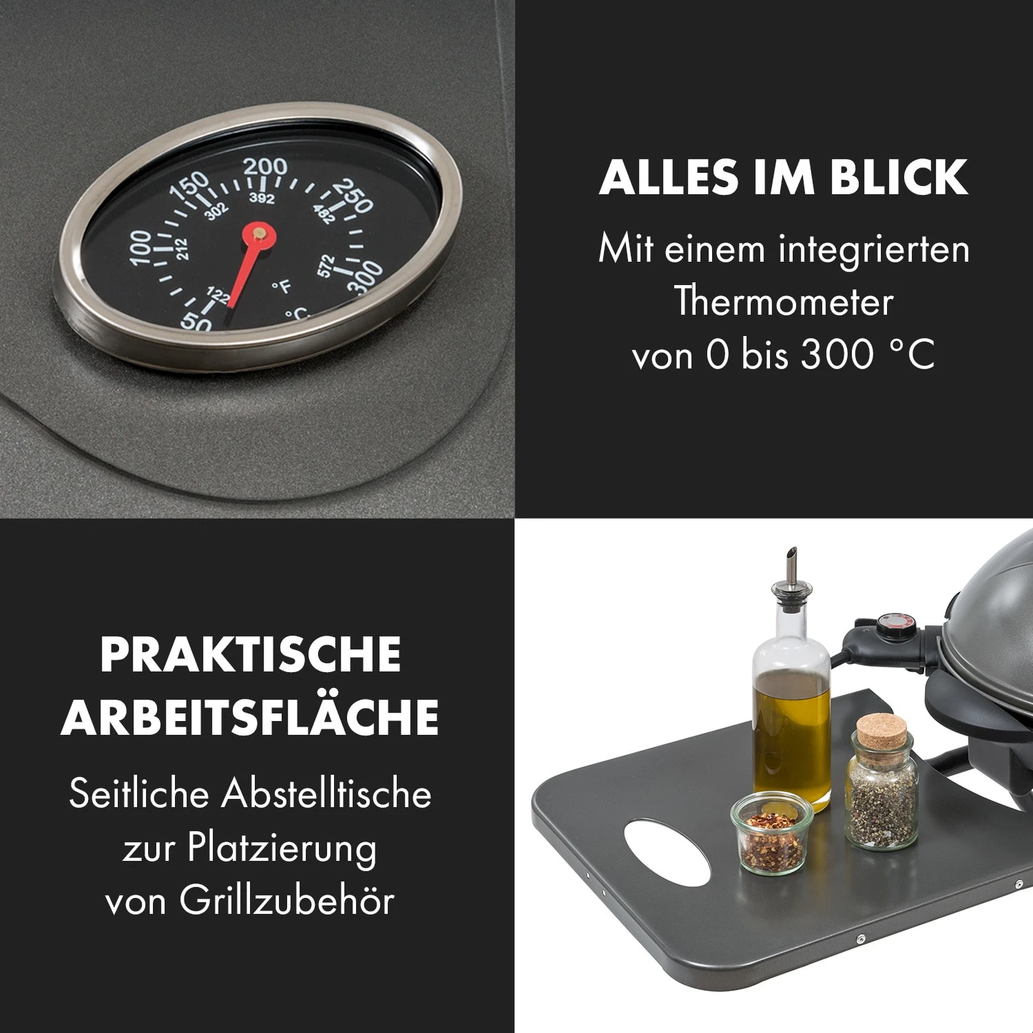 Tafelspitz Elektrogrill 2000/2400 W Antihaftbeschichtung Faltbar Mobil – Bild 6