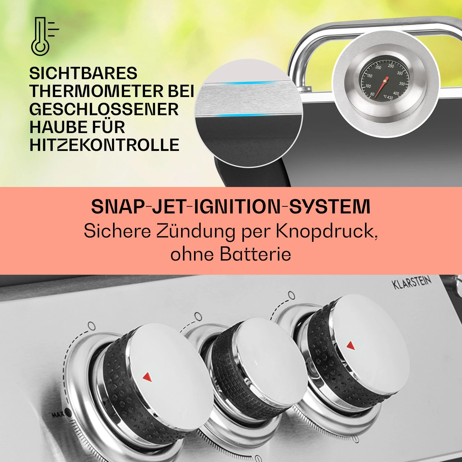 Tomahawk 3.1 S Gasgrill 3x3,6kW Brenner+2,7 KW 60x45cm Grill Edelstahl – Bild 4