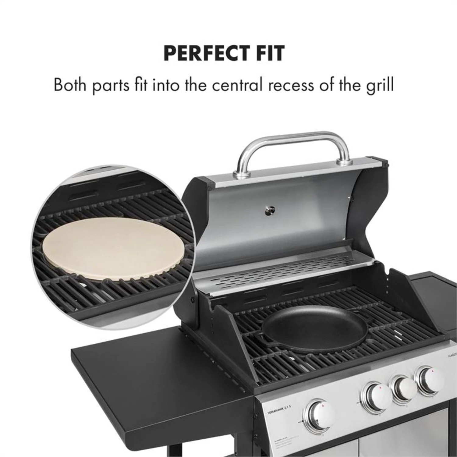 Tomahawk 3.1 S Brat & Back-Set Pfanne Pizzastein Ø29 Cm – Bild 2