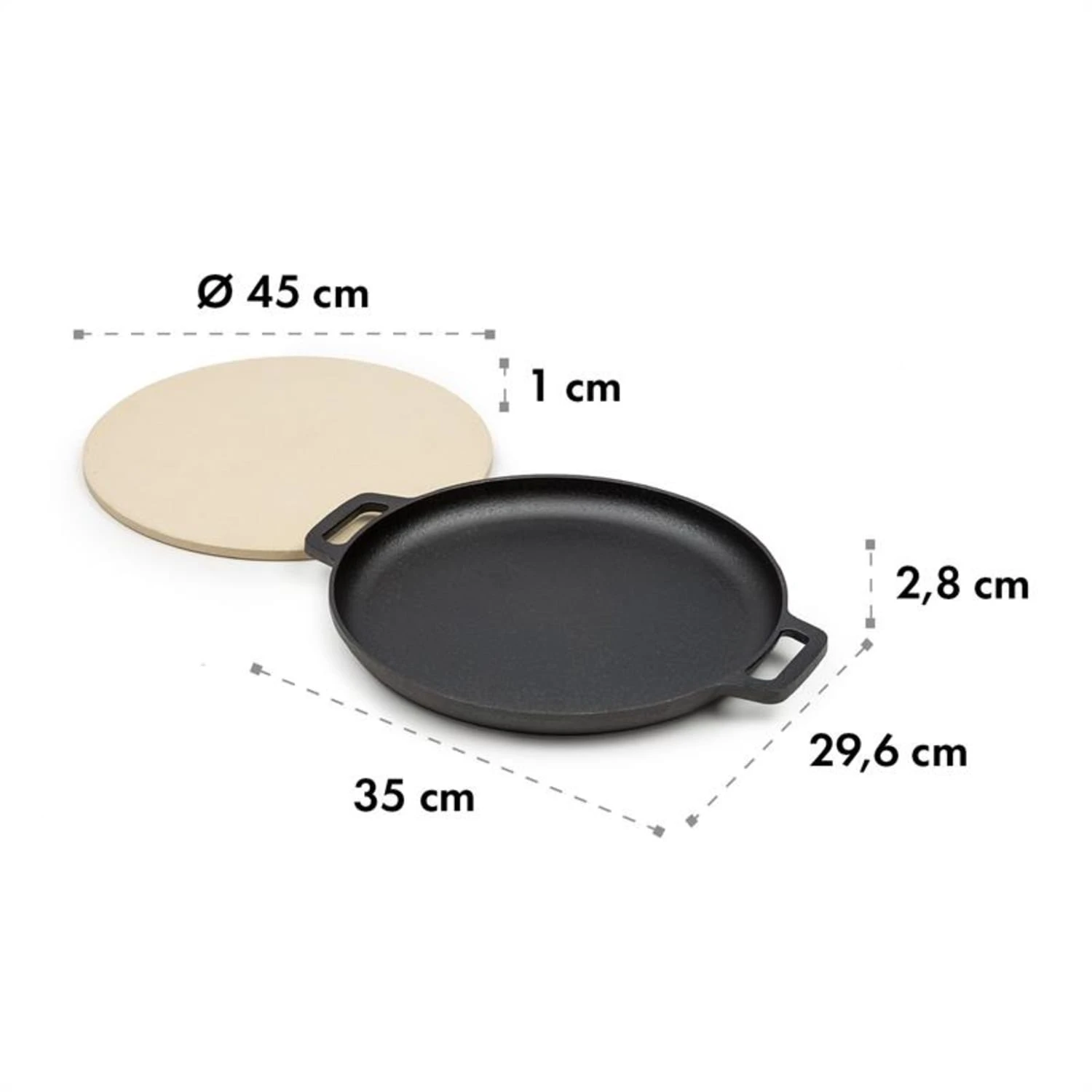 Tomahawk 3.1 S Brat & Back-Set Pfanne Pizzastein Ø29 Cm – Bild 5