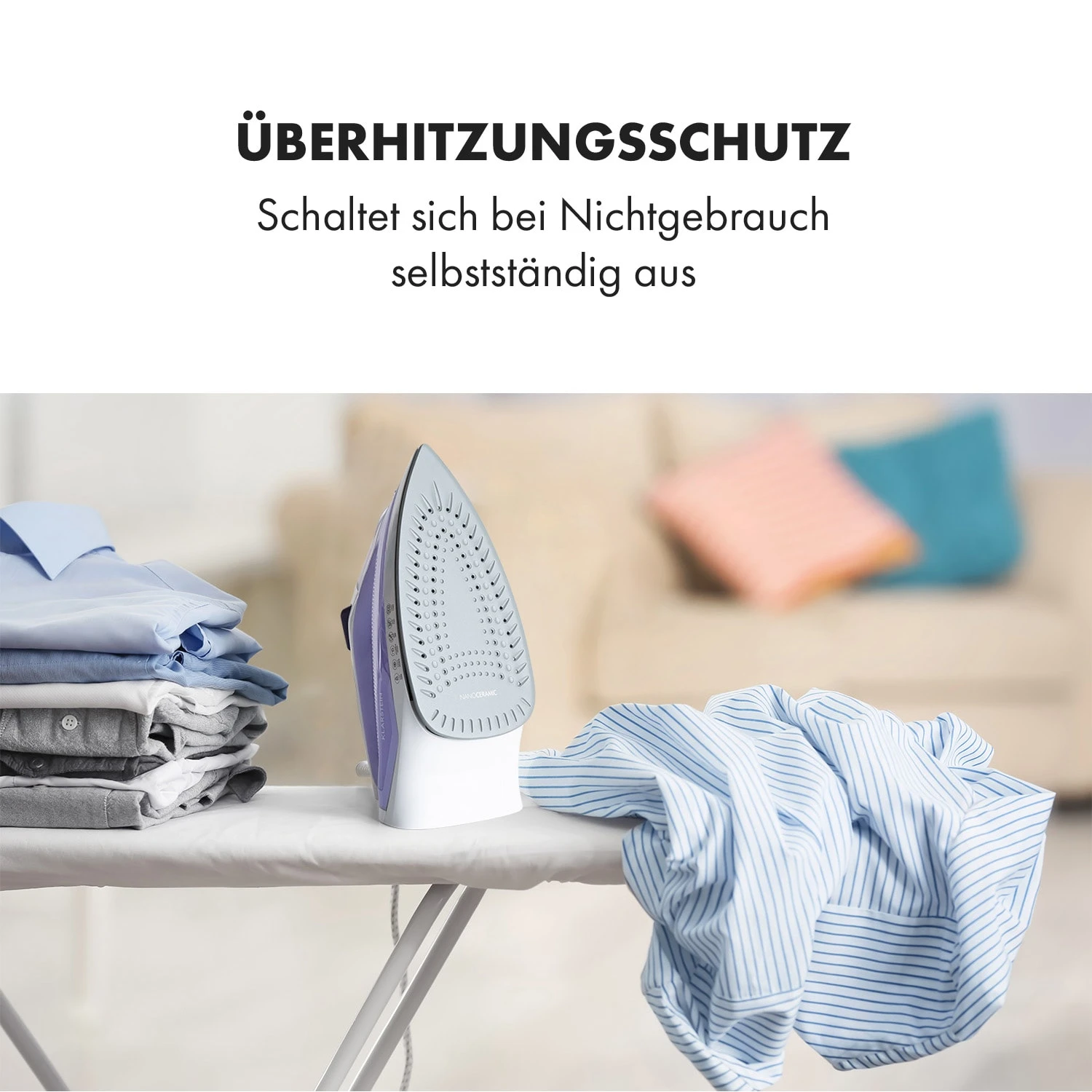 Steam Bro Dampfbügeleisen 2200W 300ml EasyGlide TouchSensor AntiCalc – Bild 4