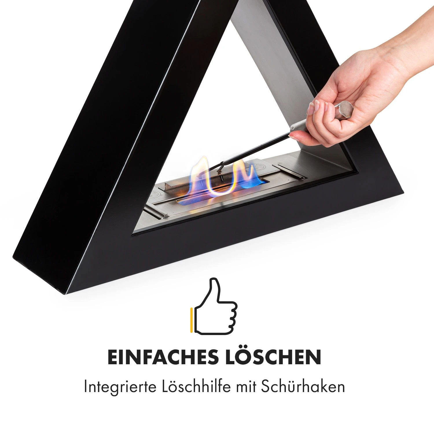 Phantasma Gizeh Ethanol-Kamin Rauchfrei Edelstahl-Brenner 600ml 4h – Bild 5