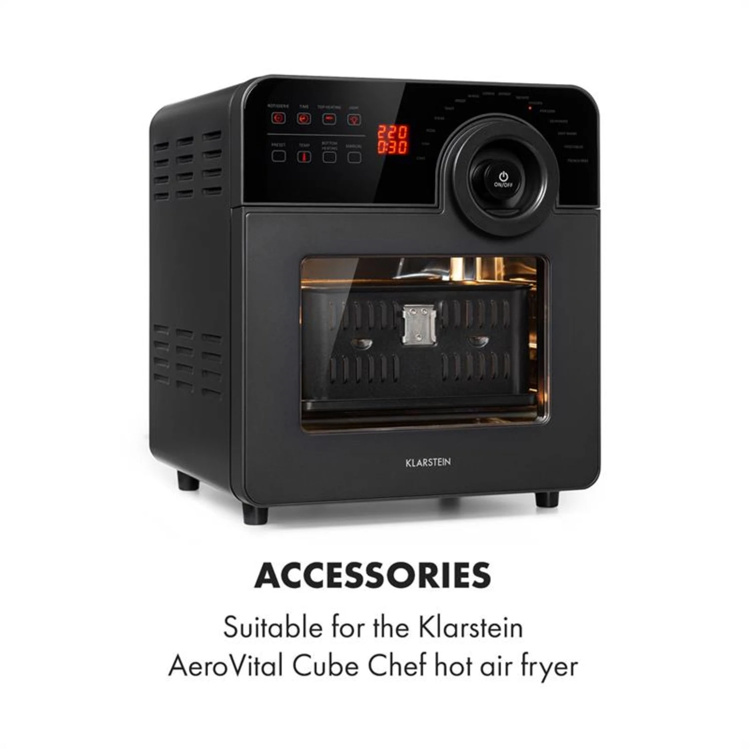 AeroVital Cube Chef Heißluftfritteuse Frittierkorb Zubehör Edelstahl – Bild 2