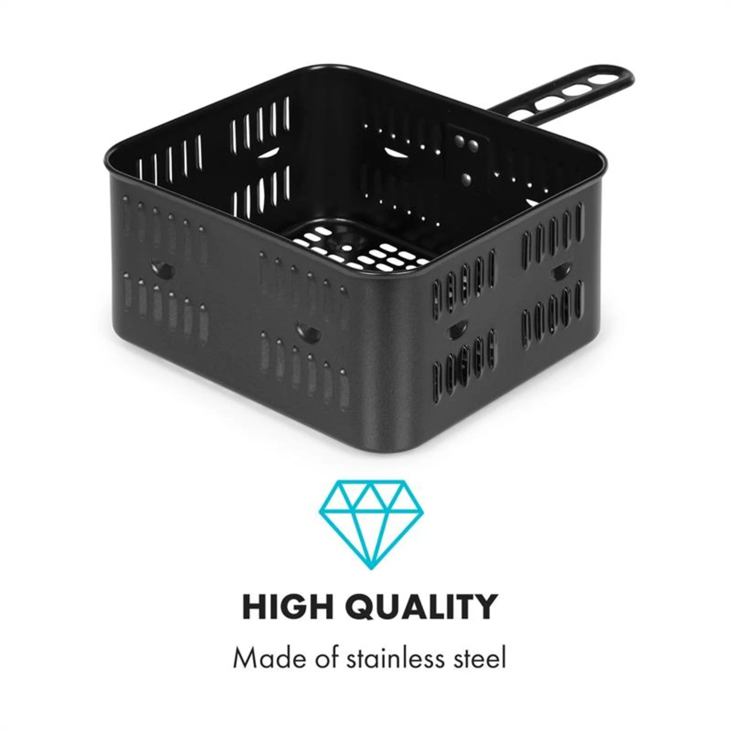 AeroVital Cube Chef Heißluftfritteuse Frittierkorb Zubehör Edelstahl – Bild 4