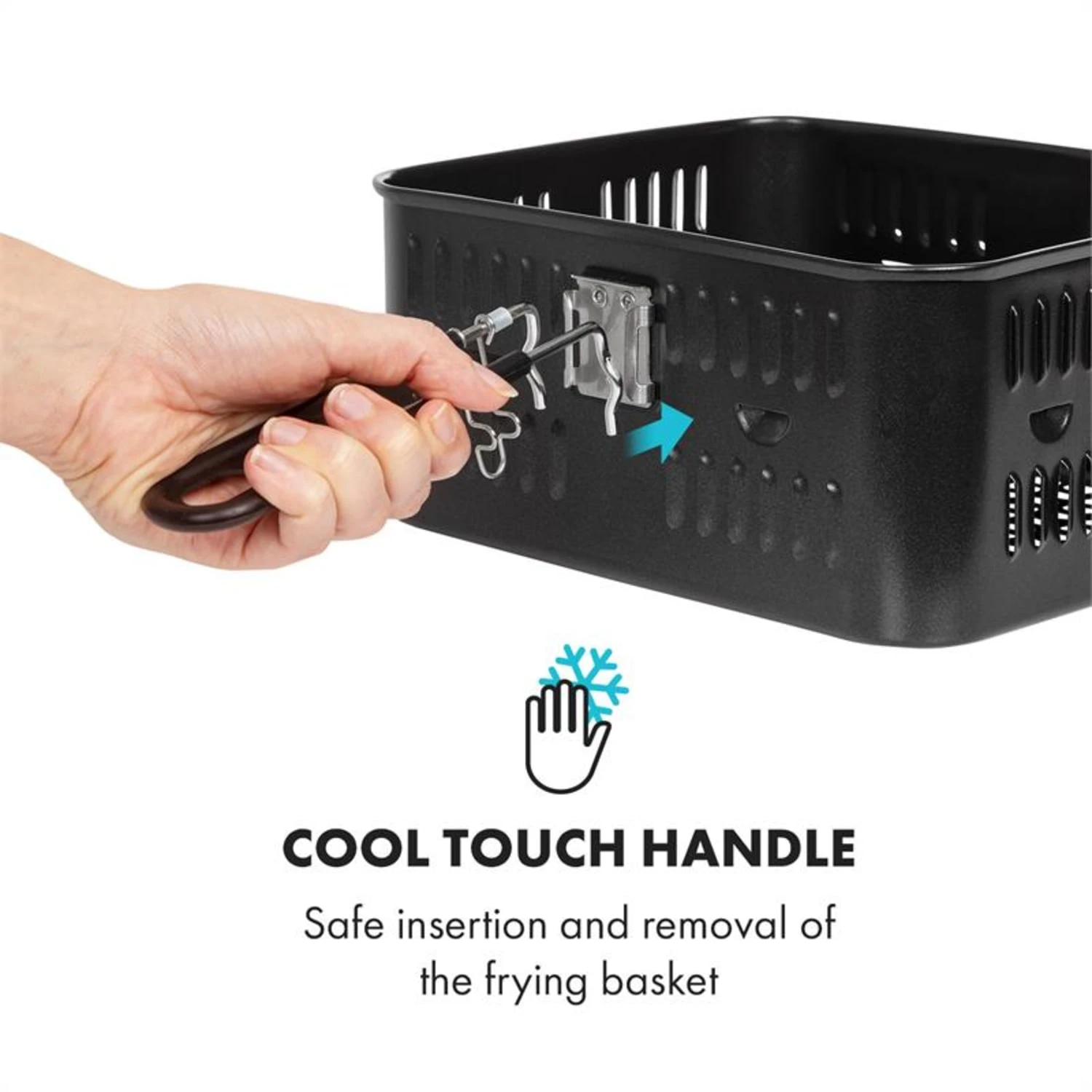 AeroVital Cube Chef Heißluftfritteuse Frittierkorb Zubehör Edelstahl – Bild 5