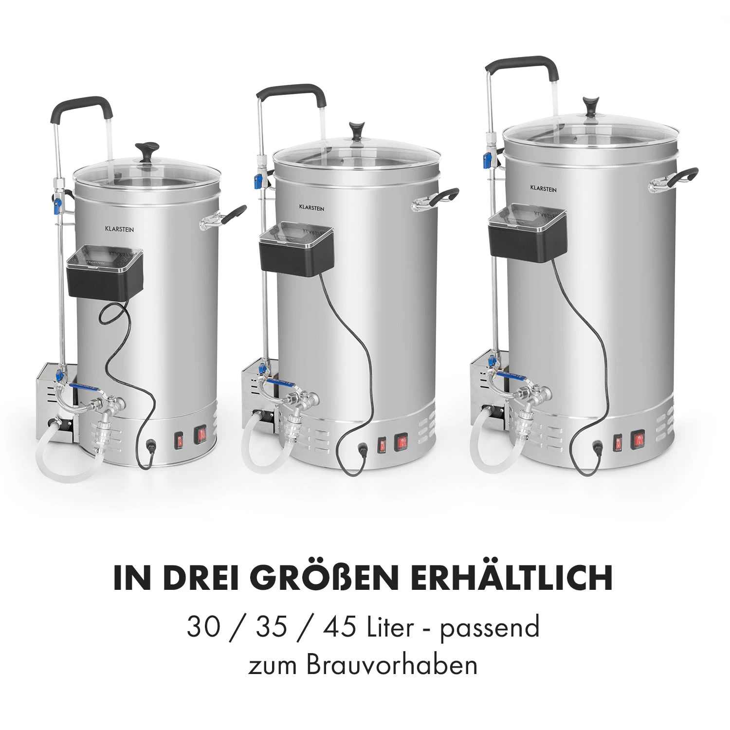 Brauheld Pro Maischekessel 2500W 30L 30-100°C Umwälzpumpe Edelstahl – Bild 7
