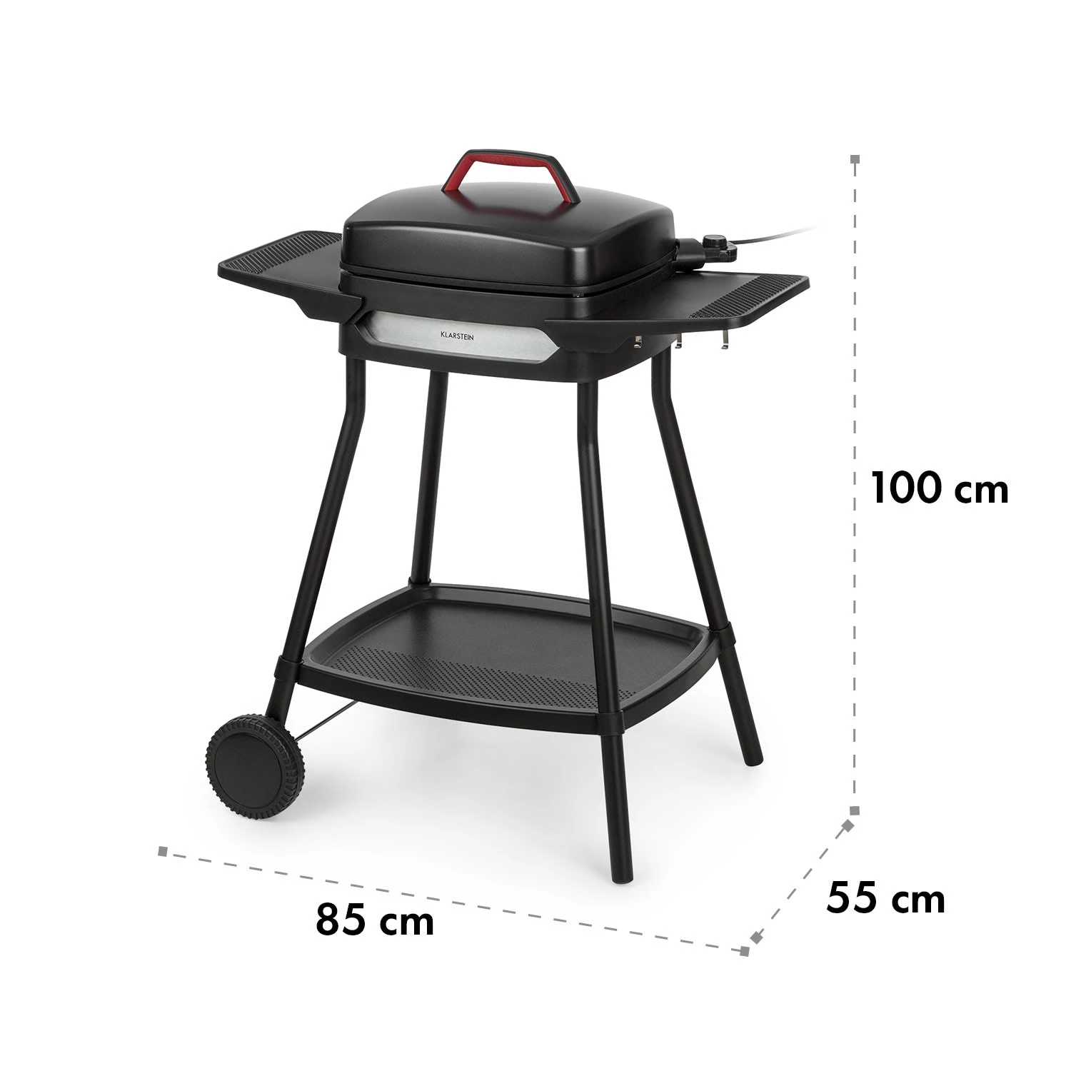 Gatsby Elektrogrill 2000W Antihaft-Grillfläche Seitentische Schwarz – Bild 9