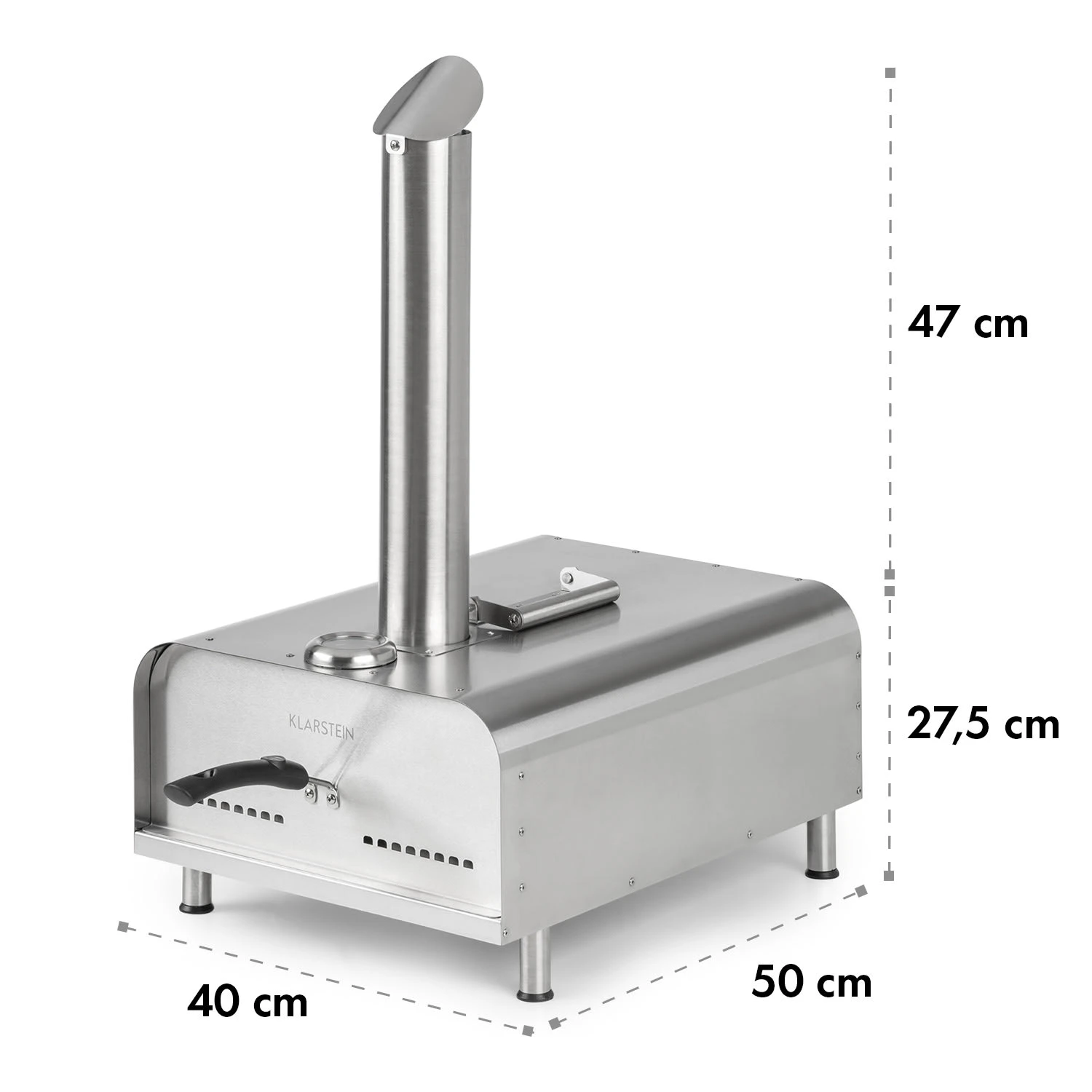 Diavolo Pizza-Pelletofen Inkl. Pizzastein Thermometer Edelstahl – Bild 7