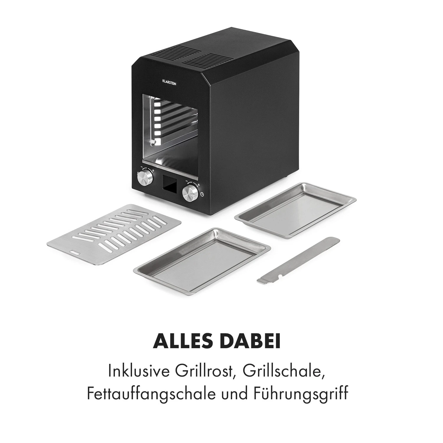 Hannibal Hochtemperaturgrill Indoor 2.200W 850°C Edelstahl Schwarz – Bild 8