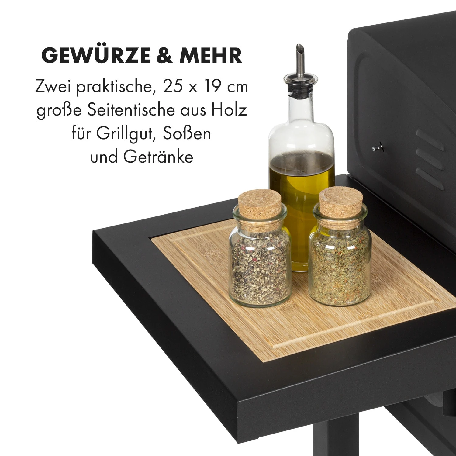 Meat Machine Holzkohlegrill BBQ 45x32,5cm Thermometer Bodenrollen – Bild 5
