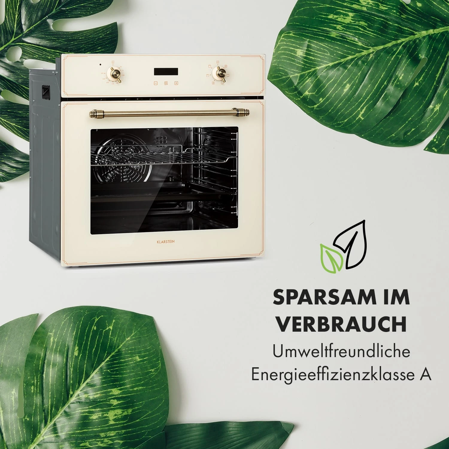 Elizabeth Einbaubackofen Retro 2200W 70L 50 - 250 °C Timer Display – Bild 7