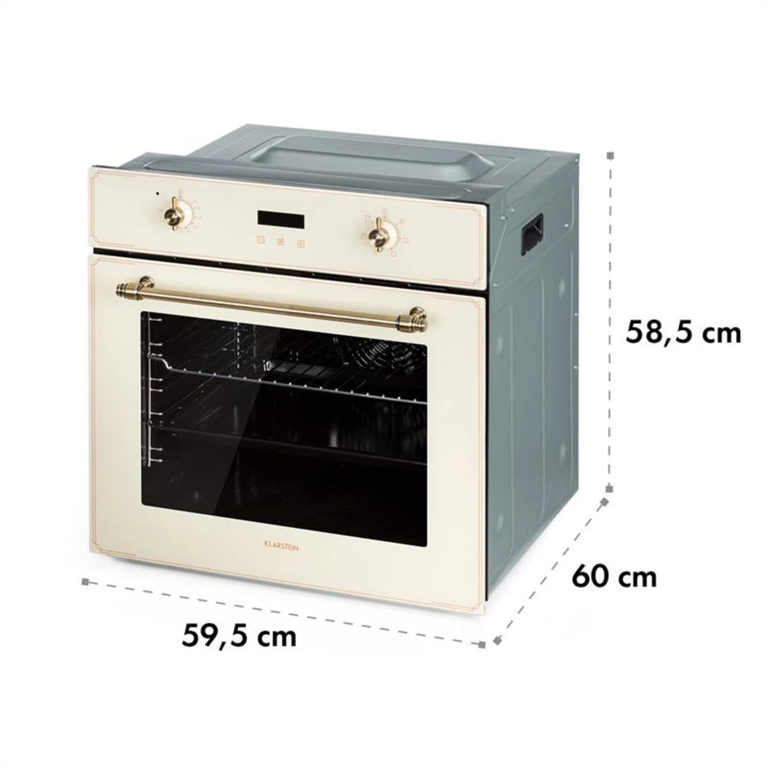 Elizabeth Einbaubackofen Retro 2200W 70L 50 - 250 °C Timer Display – Bild 8