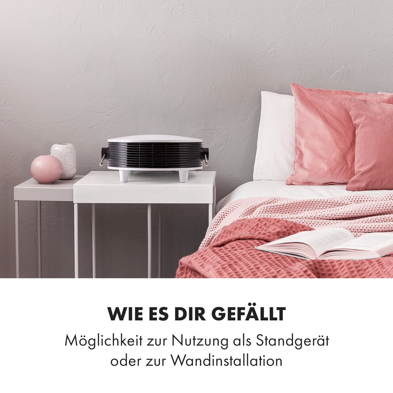 Hot Spot Pebble Heizlüfter 2000W Handtuchtrockner Timer Fernbedienung – Bild 3