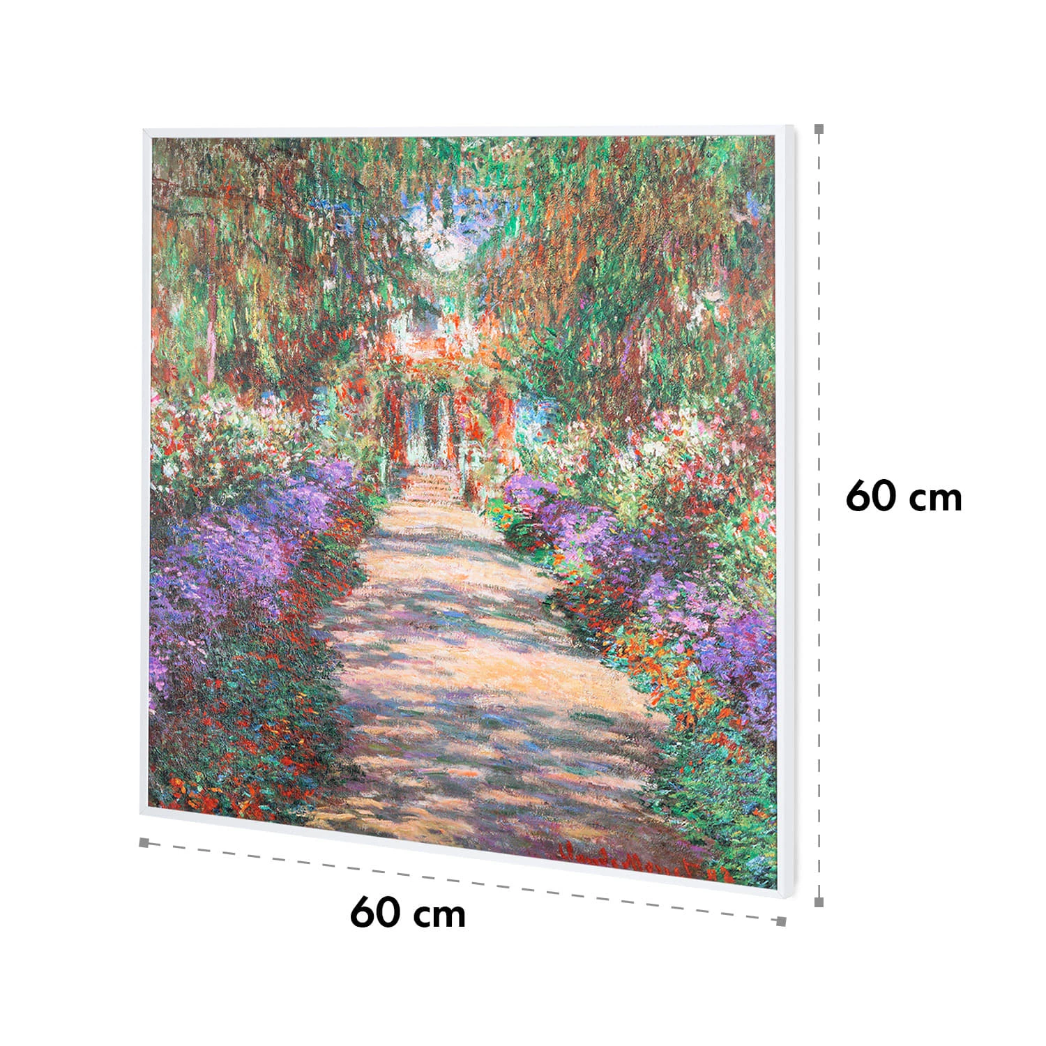 Wonderwall Air Art Smart Infrarotheizung 60x60cm 350W Wandinstallation App-Steuerung Gartenweg – Bild 9