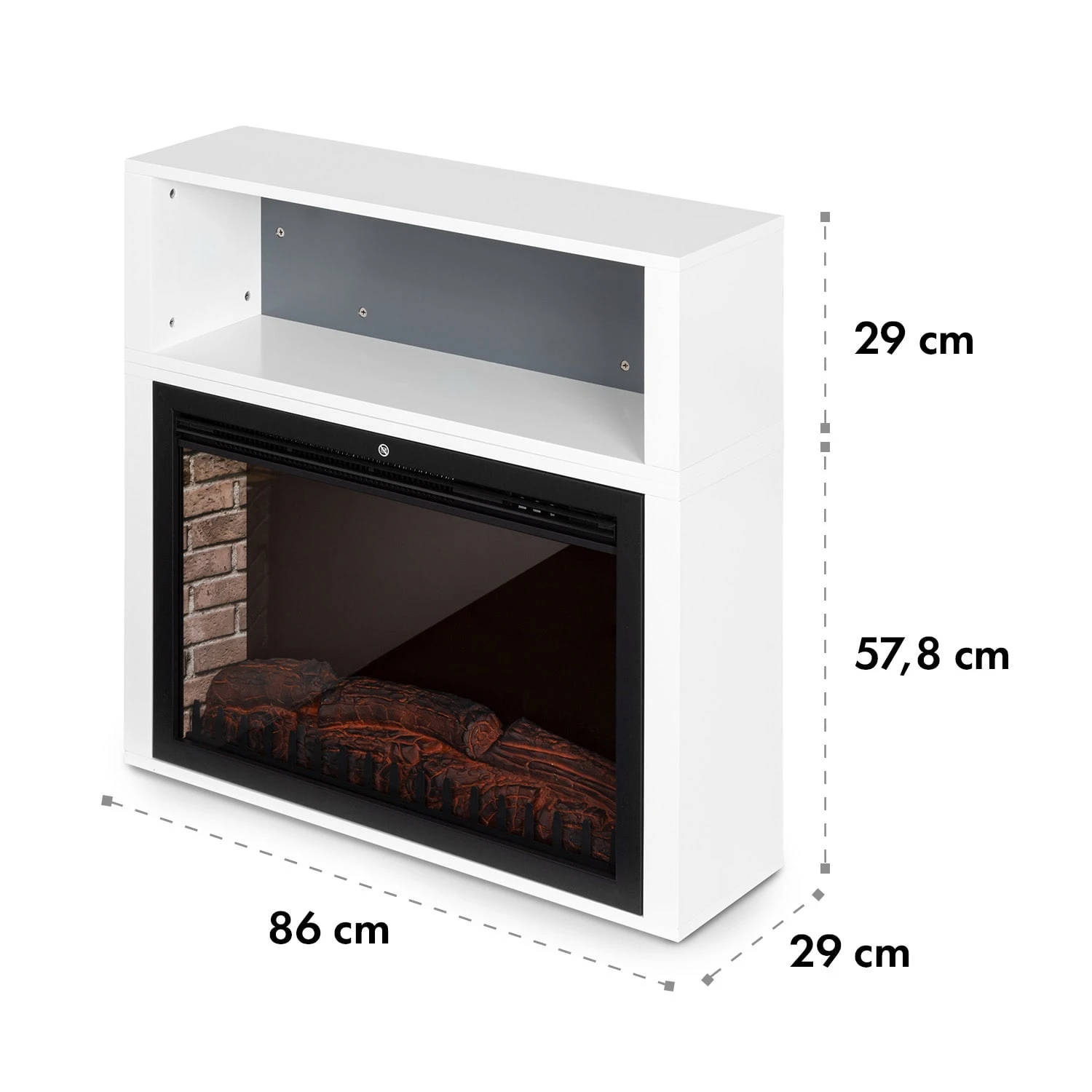 Mauna Loa Elektrokamin 2000 W LED-Flammen Fernbedienung Holzregal – Bild 8