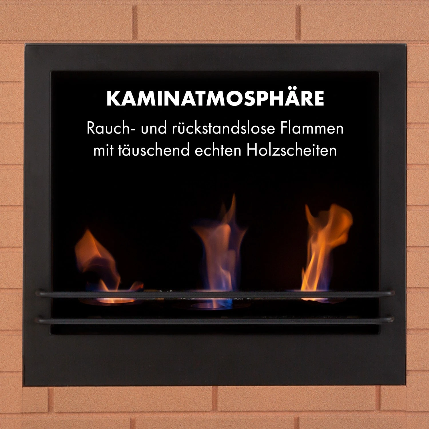 Phantasma Brickline Ethanol-Kamin 3,4 KW Backstein-Optik MDF – Bild 8