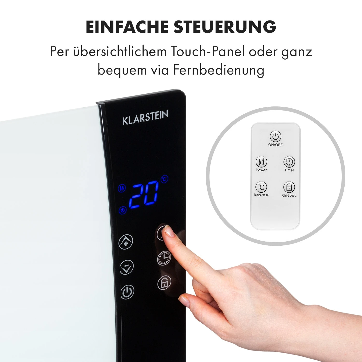 Lindholm Konvektionsheizgerät Thermostat Timer 2000W – Bild 7