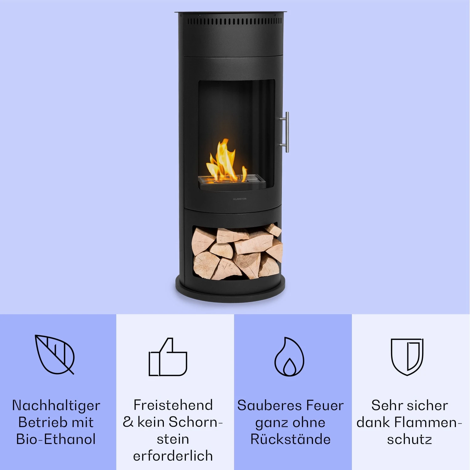 Phantasma Calor Ethanol-Kamin Rauch- & Geruchslos Sicherheitsglas – Bild 3