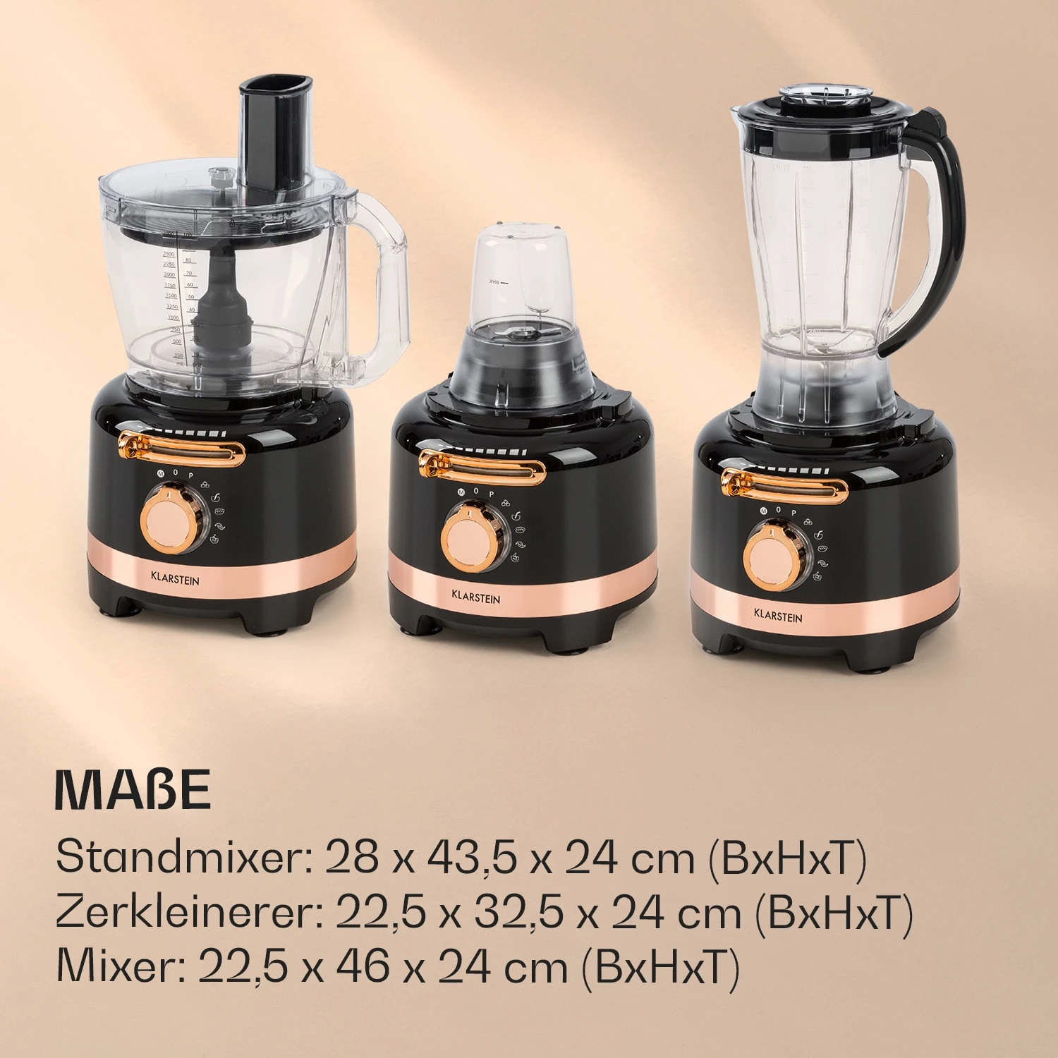 Luca Multifunktionsmixer 1000 W 3 L Stufenlose Geschwindigkeit 6 Modi – Bild 7