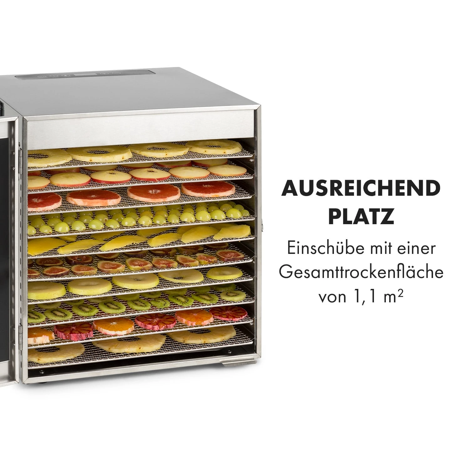 Captain Jerky 110 Dörrautomat 1000W 30-90 °C 24h-Timer Edelstahl – Bild 4