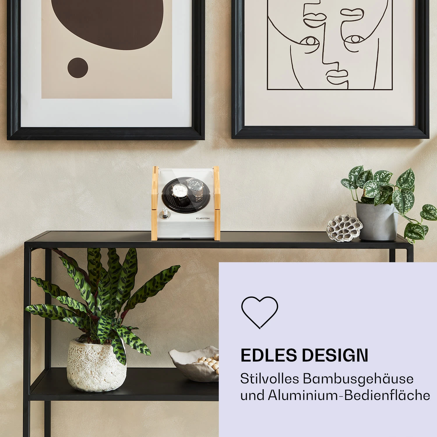 Garonne 2 Uhrenbeweger 1 Drehteller 2 Uhren 3 Speeds 4 Modi Bambus – Bild 2