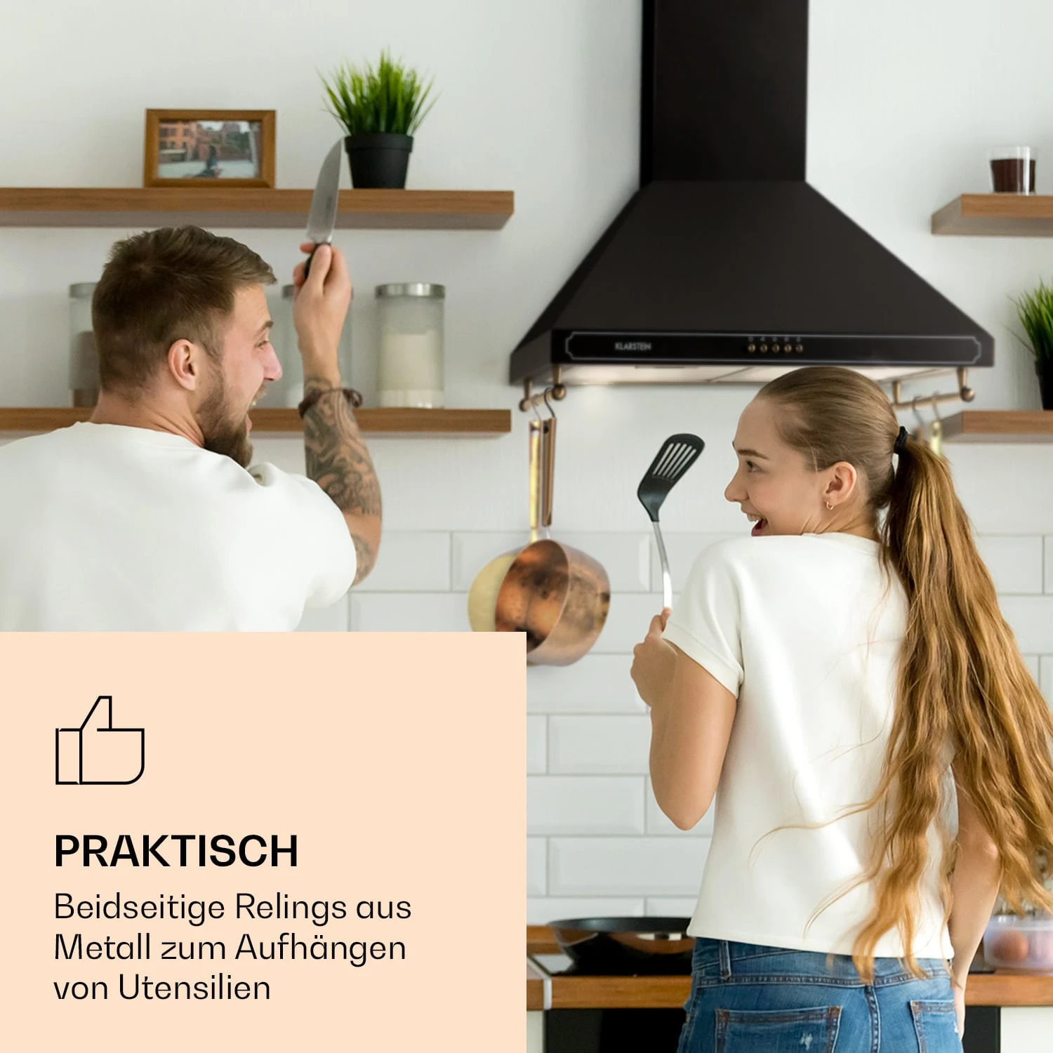 Victoria Dunstabzugshaube 60cm Retro-Design 644,5m³/h 2 LED-Lampen – Bild 2