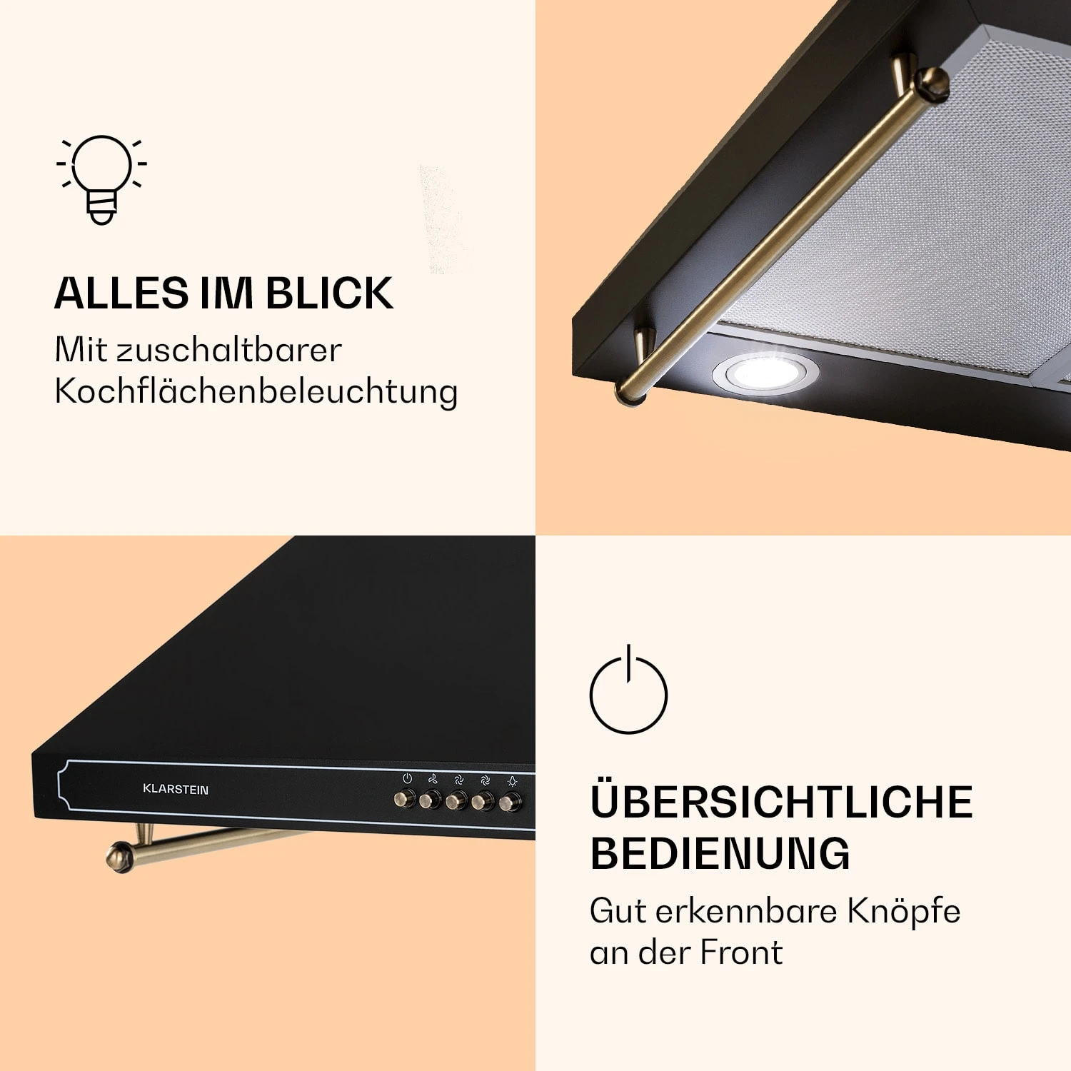 Victoria Dunstabzugshaube 60cm Retro-Design 644,5m³/h 2 LED-Lampen – Bild 4