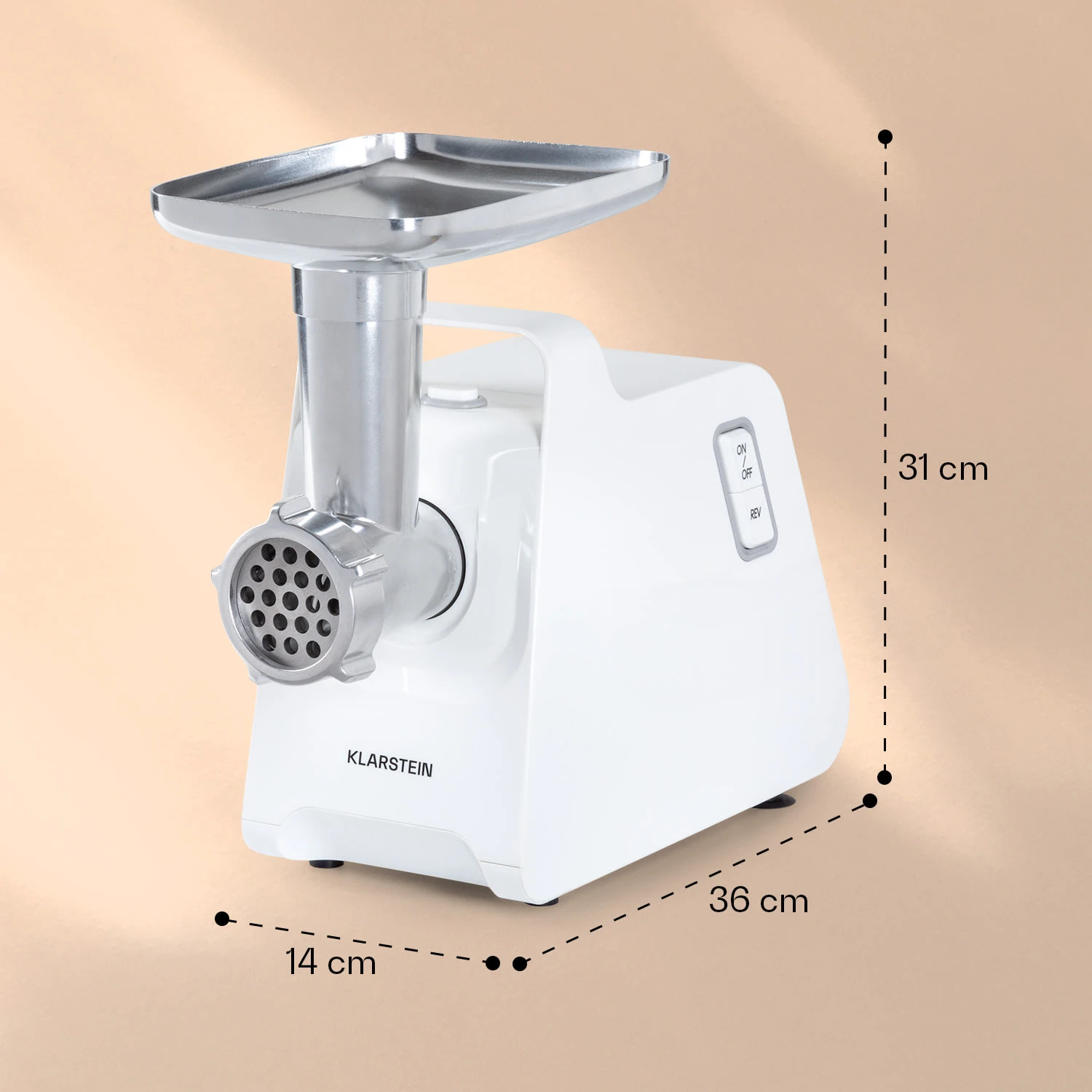 Mighty Mince Elektrischer Fleischwolf 500 - 1361 Watt 3 Lochscheiben – Bild 8