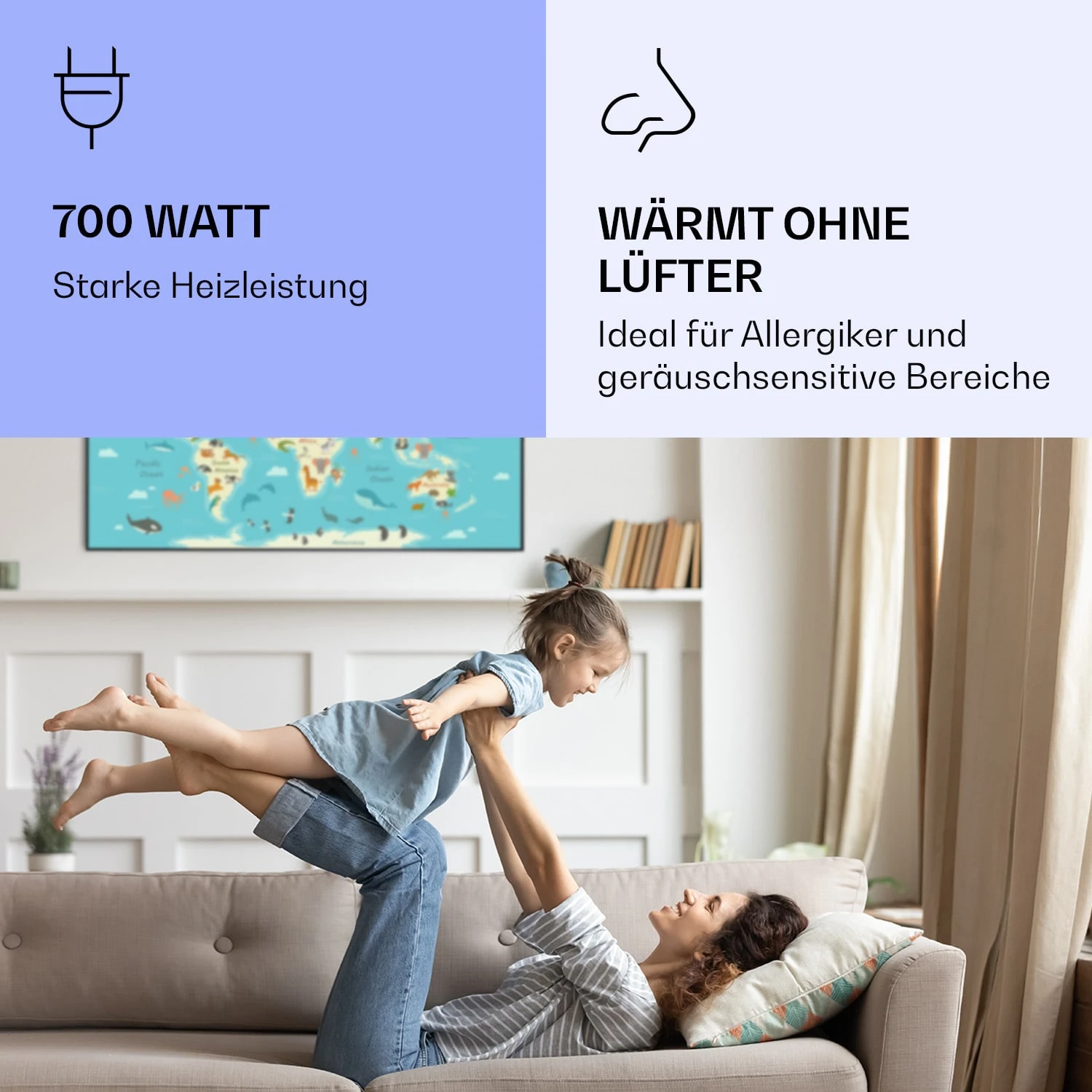 Wonderwall Air Art Smart Infrarotheizung 120x60cm 700W App – Bild 5